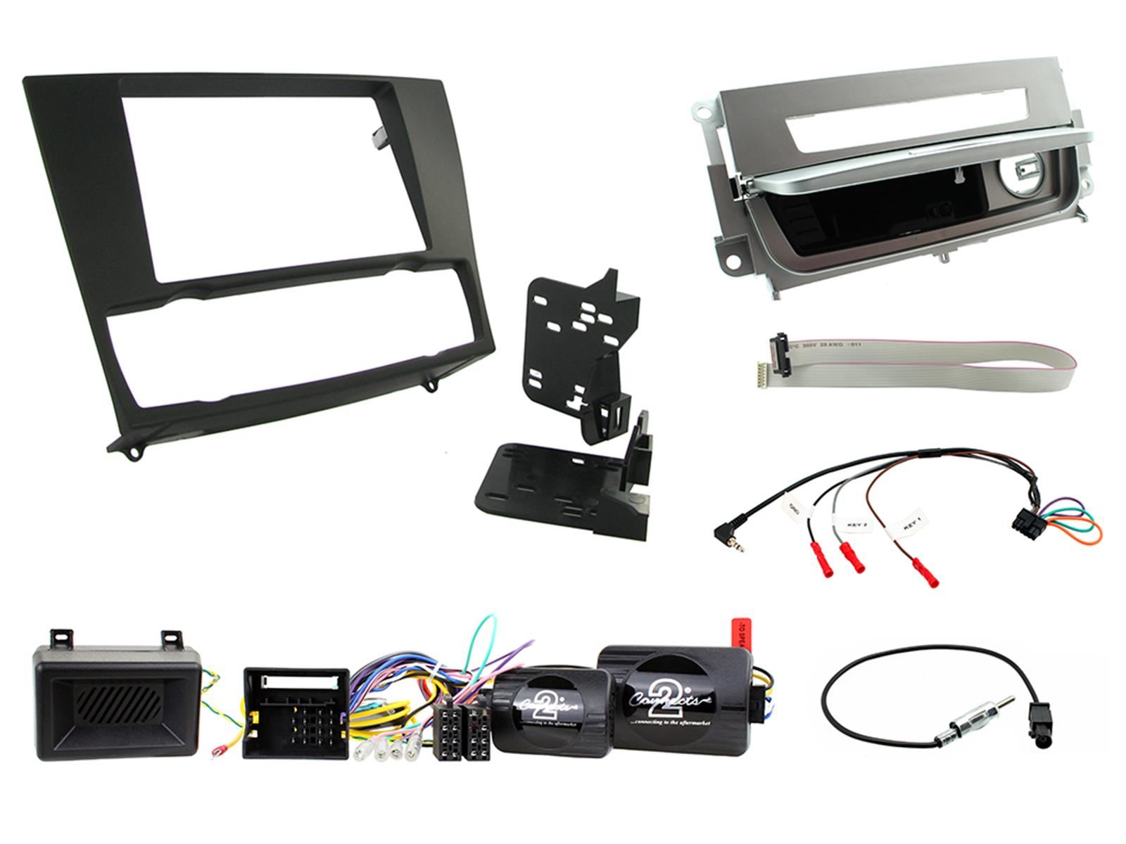 Grundig 6.8" Apple Android Double Din Stereo Fitting Kit + Steering Wheel Stalk Controls to fit BMW 3-Series 2005-12