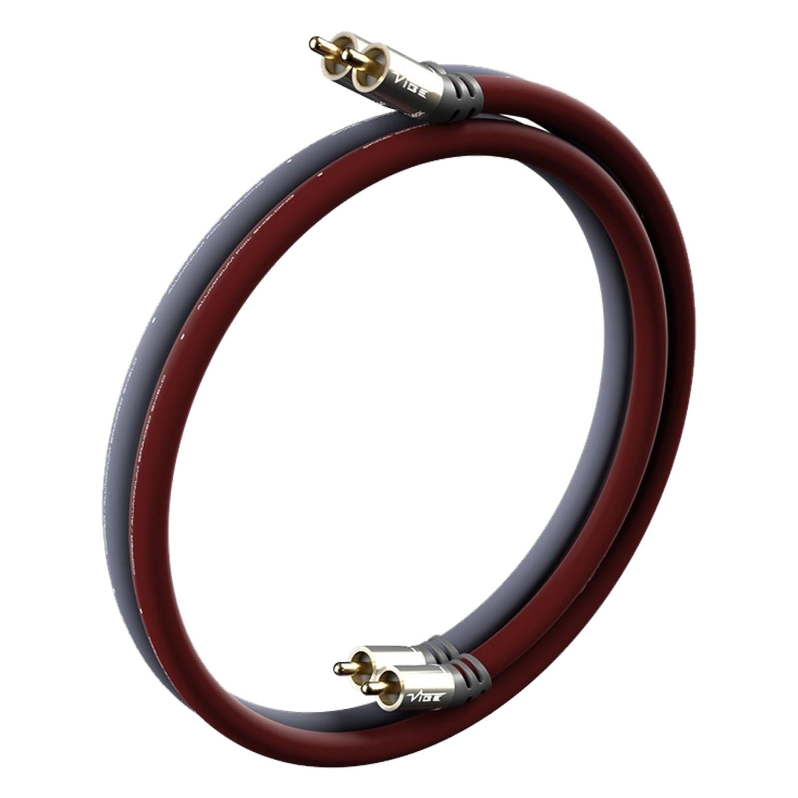 Vibe CVENRCA1M-V5 - 1m RCA Cable OFC Gold-Plated Angled