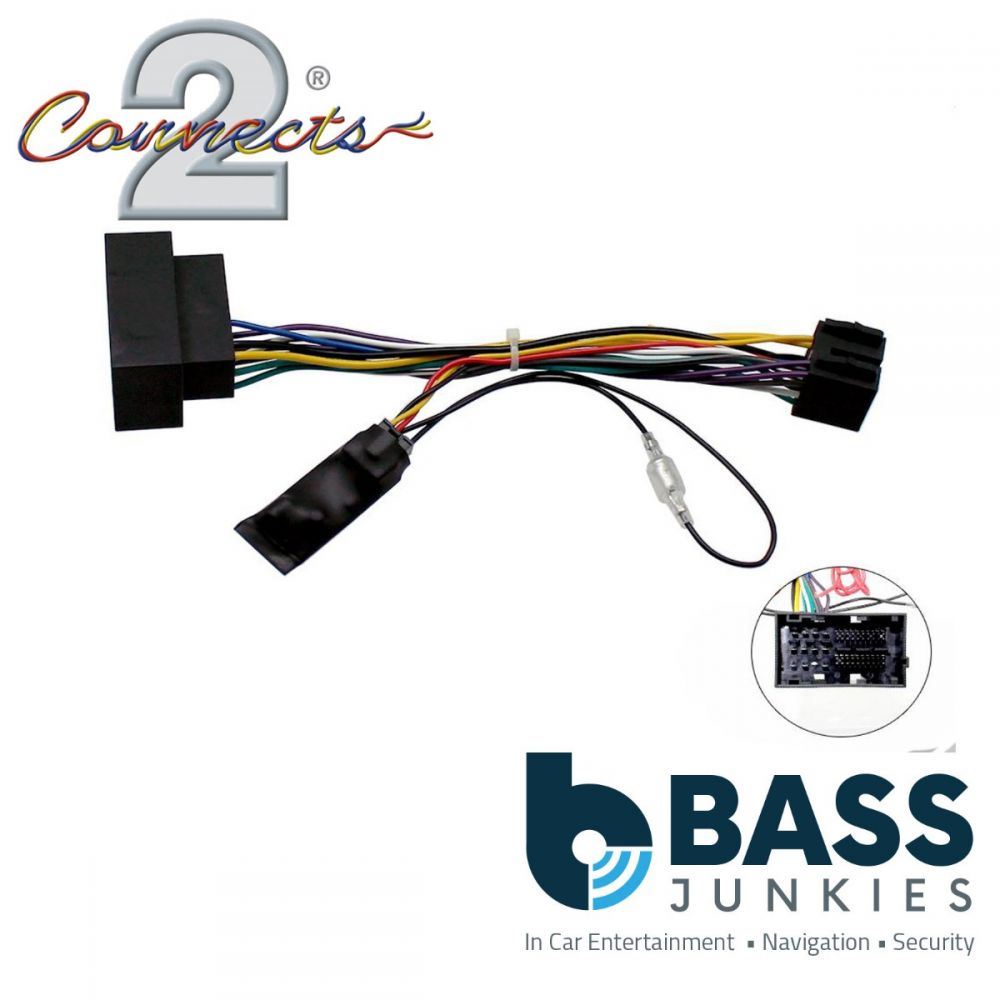 Connects2 CTHUE-FT1 Fiat 500L Ducato Car Stereo Wiring ISO Adaptor with Ignition Generator for Fiat