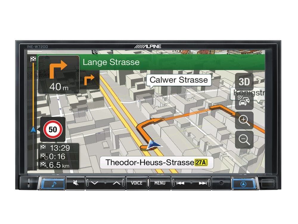 Alpine INE-W720D 7" Touch Screen Mechless Media Stereo with DAB+|USB|iGo Primo Navigation|Bluetooth|USB|HDMI|iPhone Apple CarPlay|Android Auto|GPS|Voice Control|Data-Bus Connectivity|1 Din Chassis