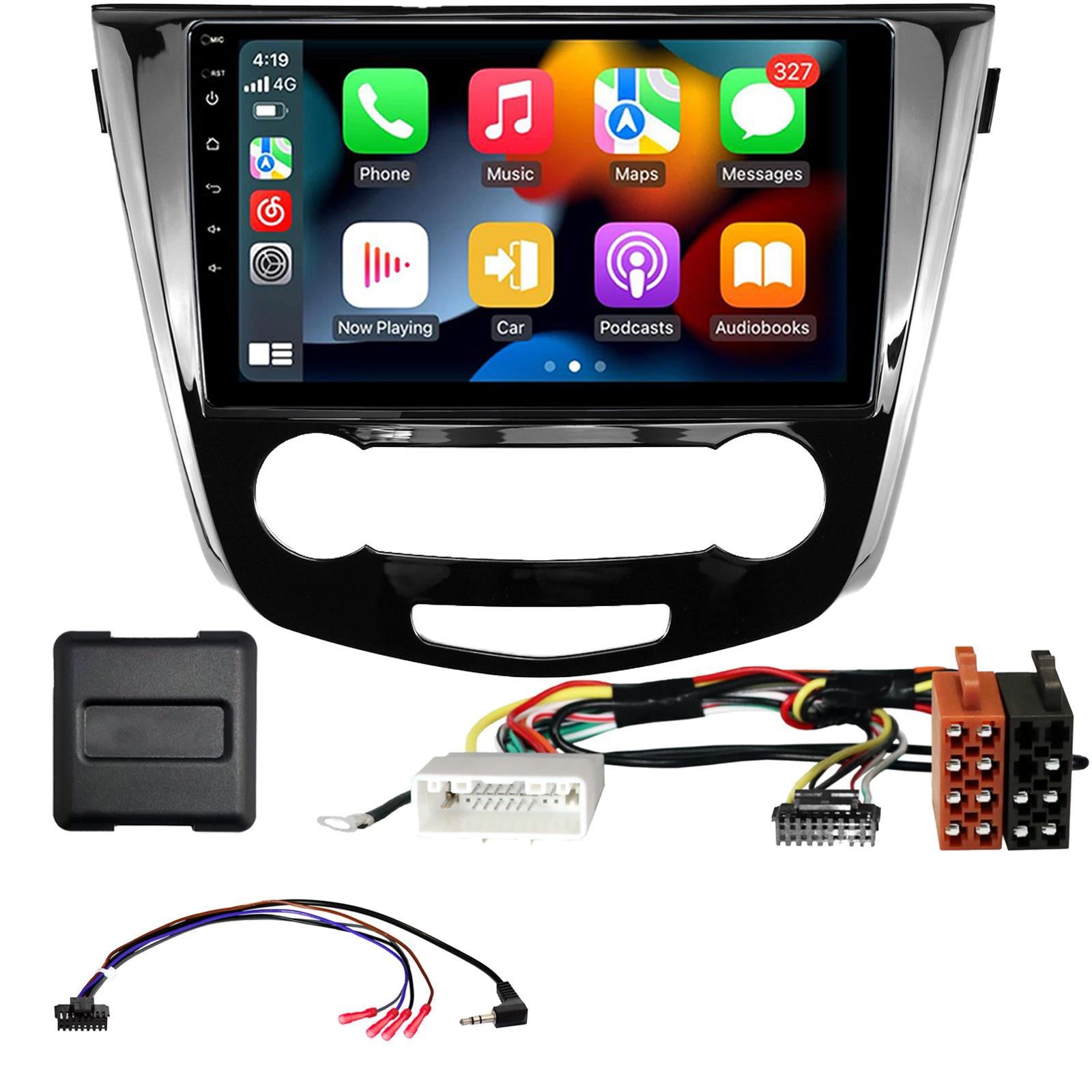 UPGRADED 9" CarPlay Android Car Stereo Kit For Nissan Qashqai X-Trail Black 2014 Onwards