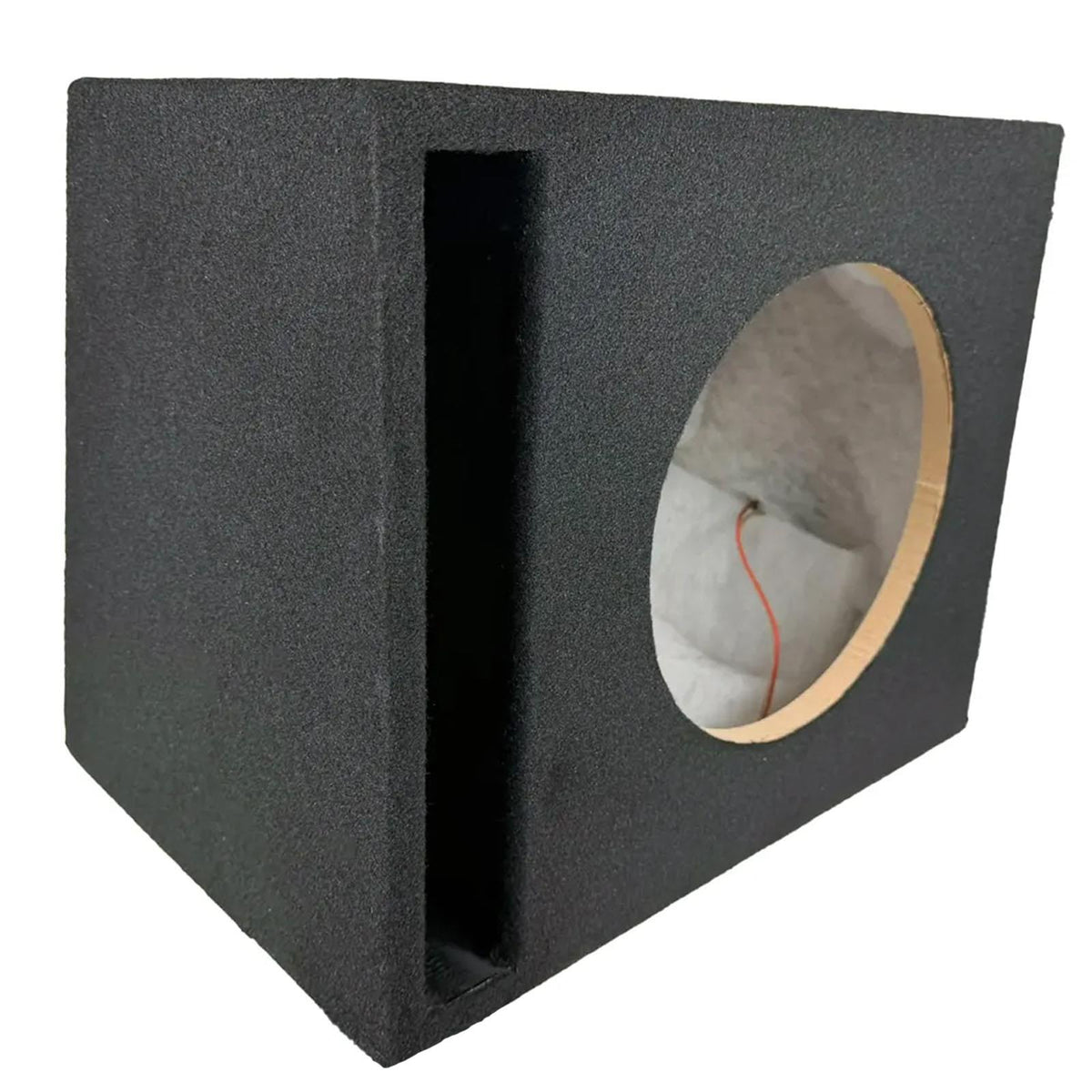 10" Ported Sub Subwoofer Enclosure Durable MDF Black Carpet with 16AWG Cable
