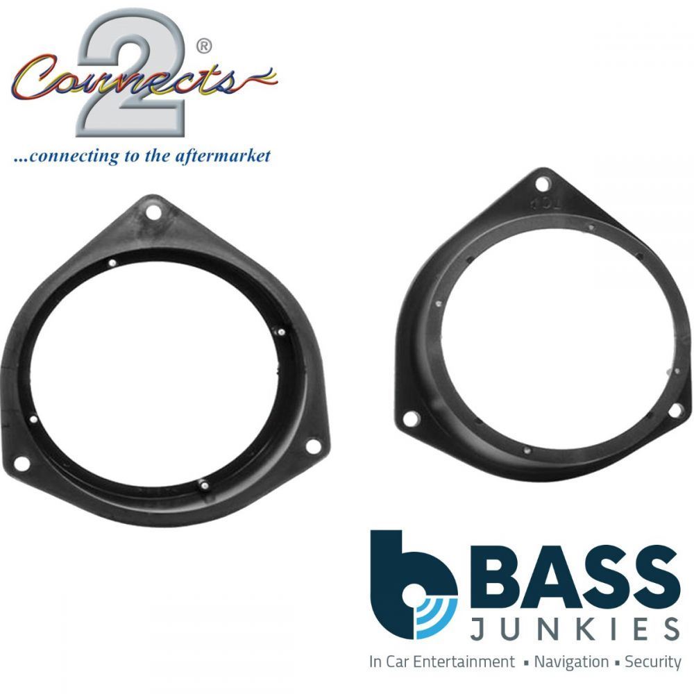 Connects2 CT25FT09 Fiat Fiorino 2008 On 130mm 13cm 5.25" Front Door Car Speaker Adapter Brackets
