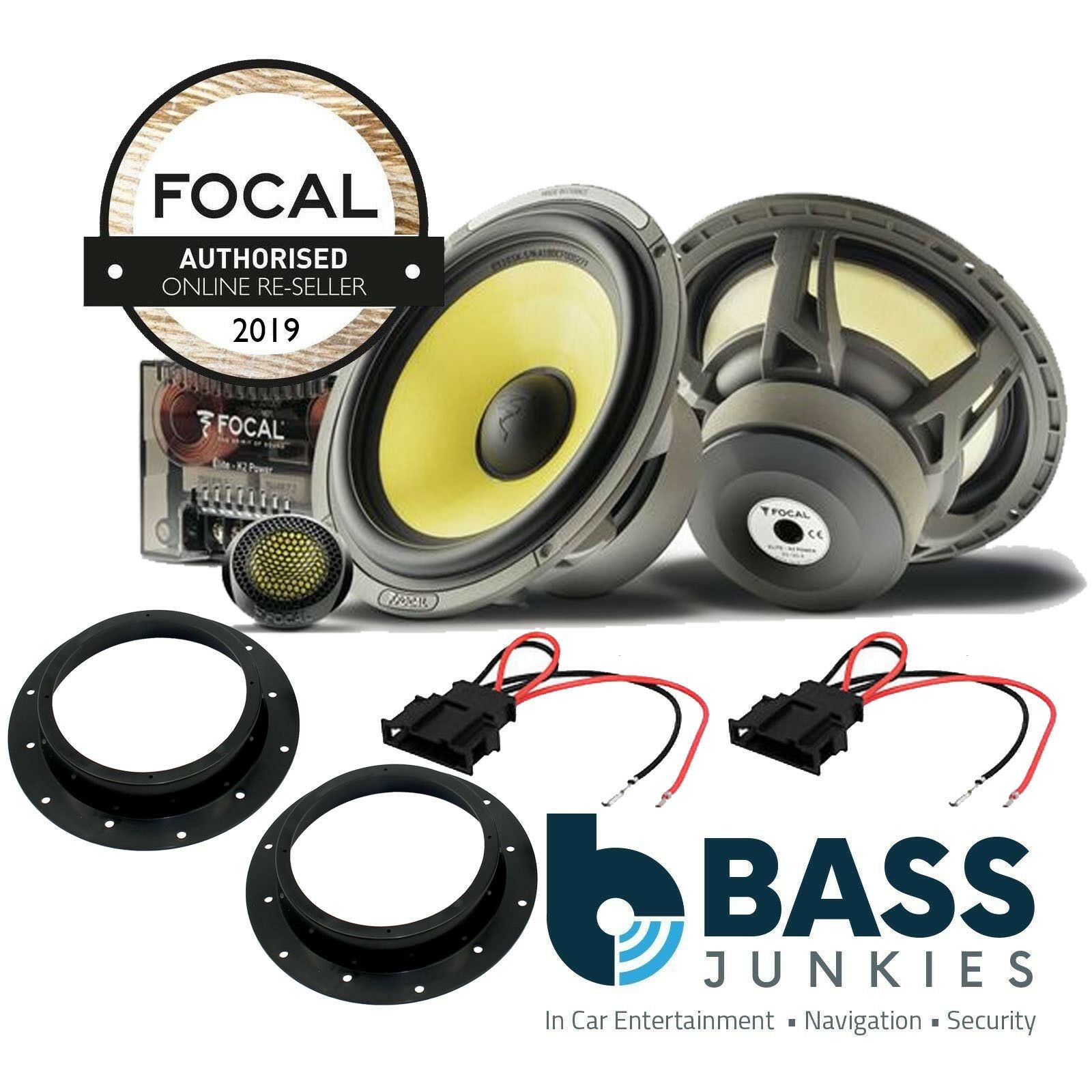 FOCAL ELITE K2 6.5" 400 W Component Front Door Speakers Fits VW Passat B7 10-15