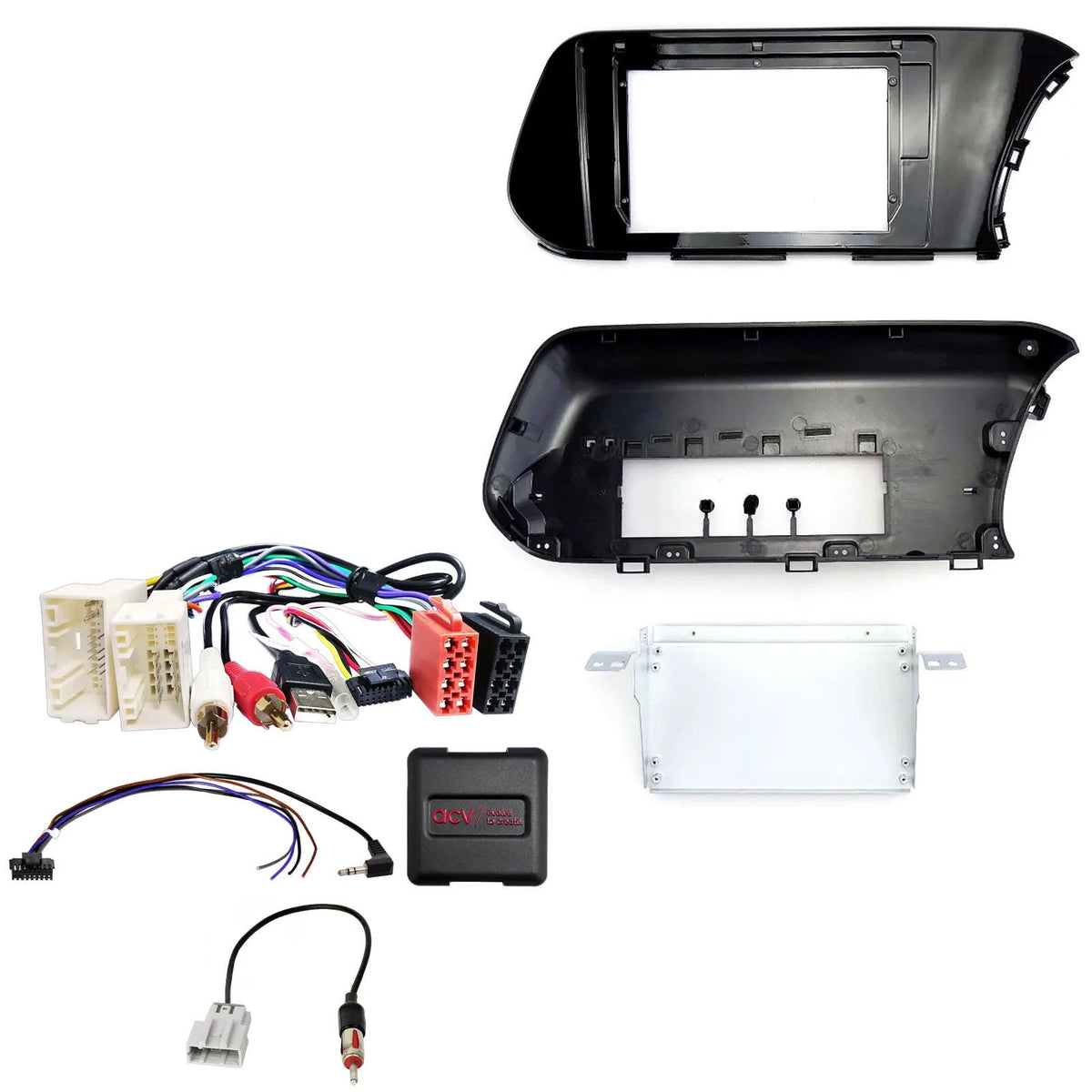 For Hyundai i20 RHD 2021 On Fascia Panel & Steering Control Interface For 9" Android Car Stereo
