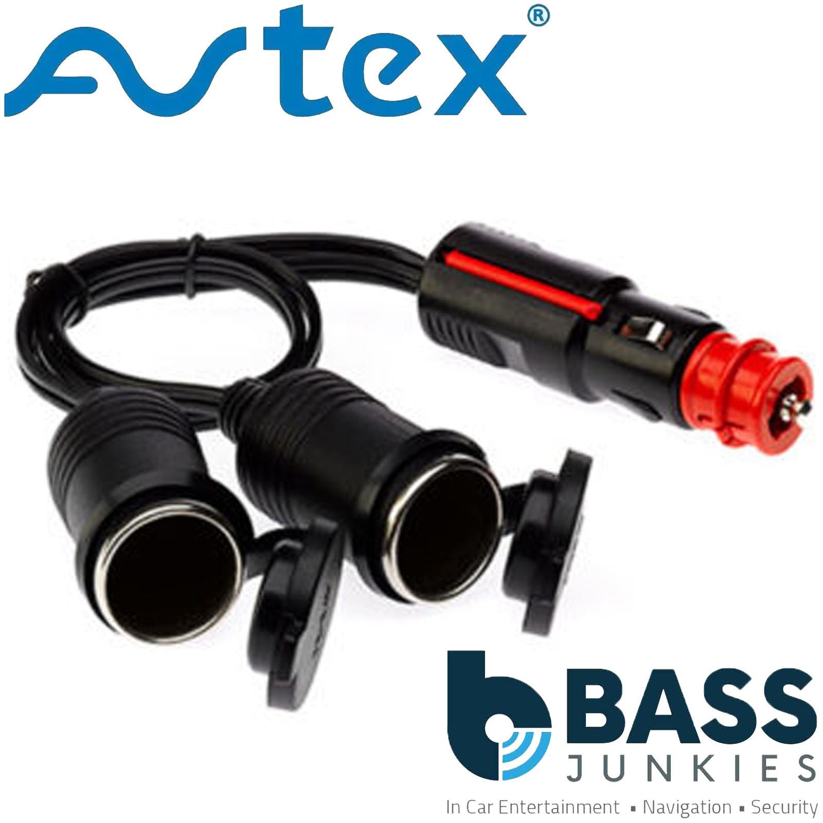 Avtex GTDCL-F01 12V Twin Cigar Lighter Socket Splitter German Style Adapter