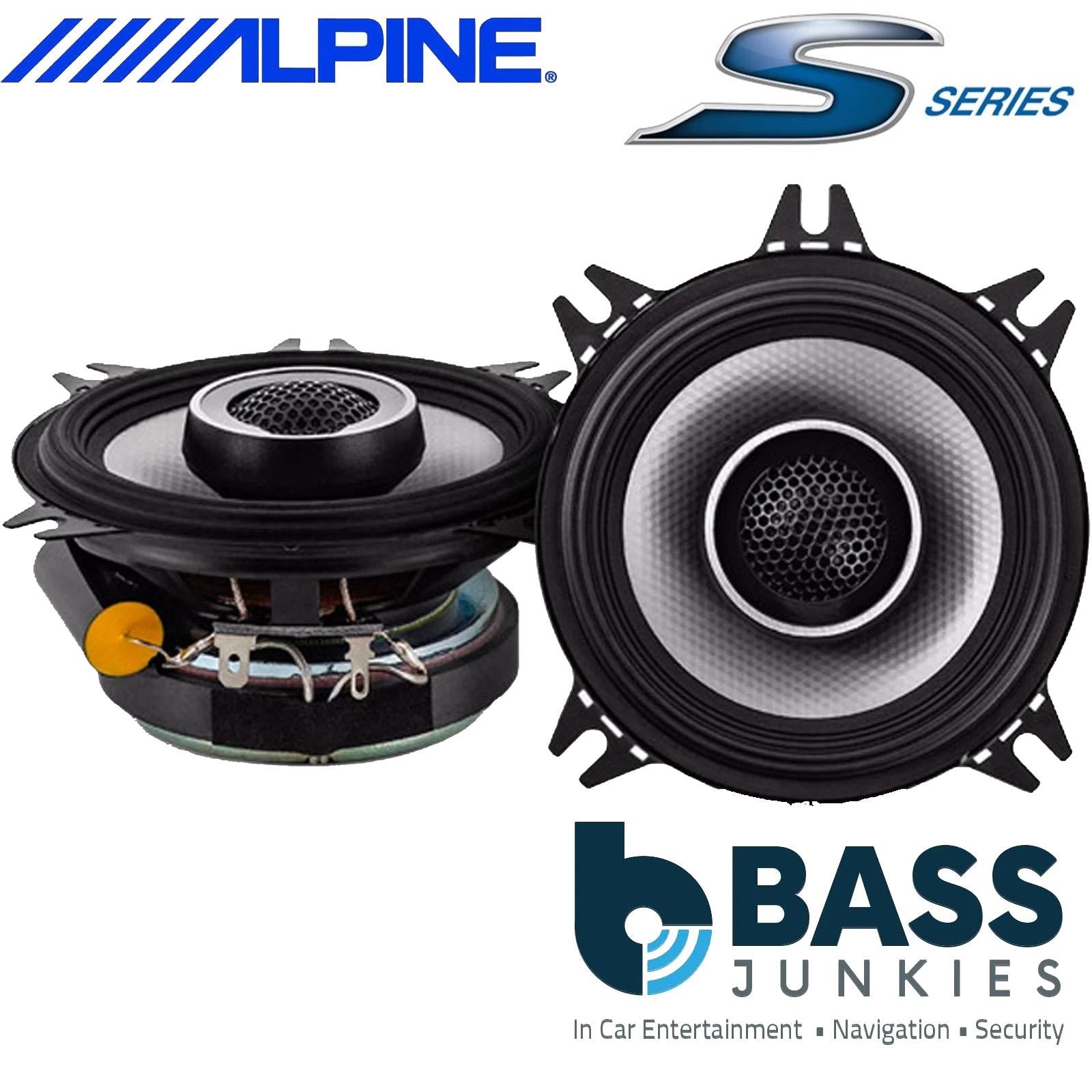 Alpine S2-S40 10cm 4" 2-Way 280 Watts Coaxial Car Speakers no Grill (PAIR)