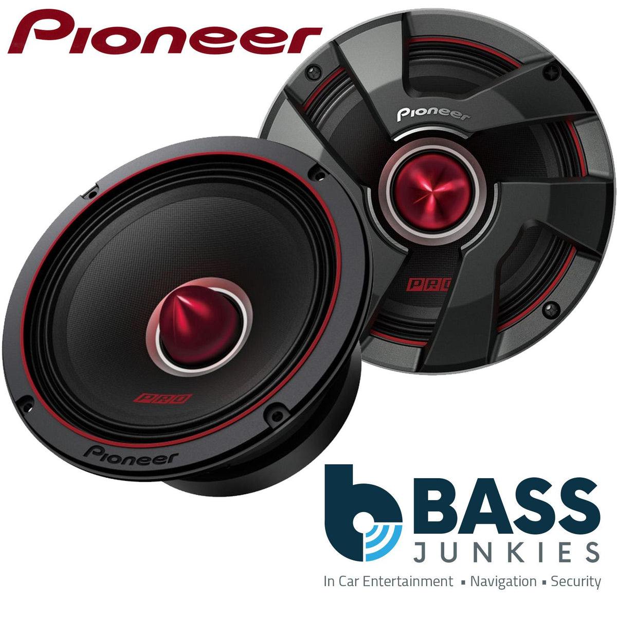 Pioneer TS-M651PRO - 1000 Watts a Pair 6.5" (16.5cm) PRO Series High Efficiency Midbass Car Speakers