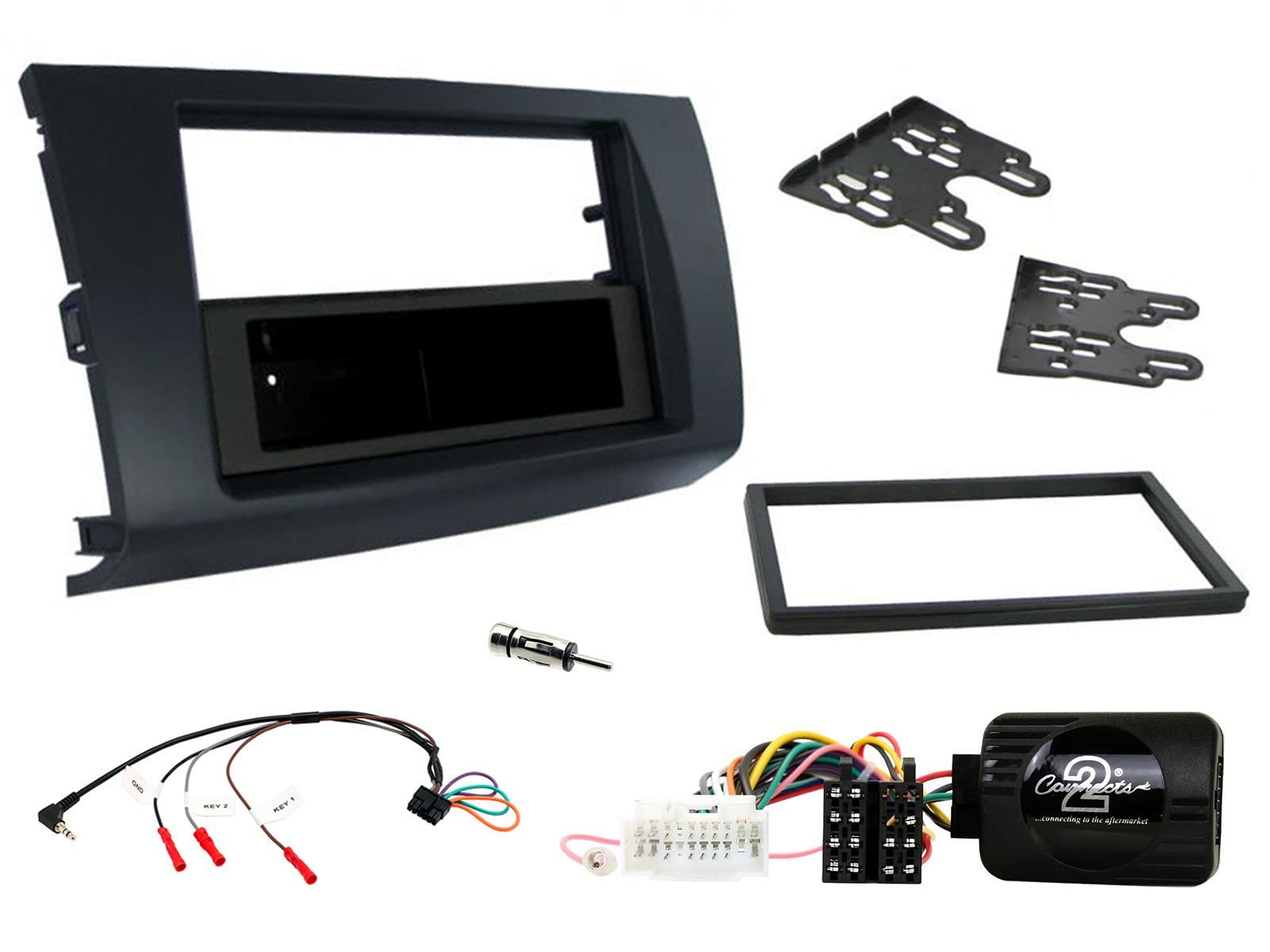 Grundig 6.8" Apple Android Double Din Stereo Fitting Kit + Steering Wheel Stalk Controls to fit Suzuki Swift 2005-10