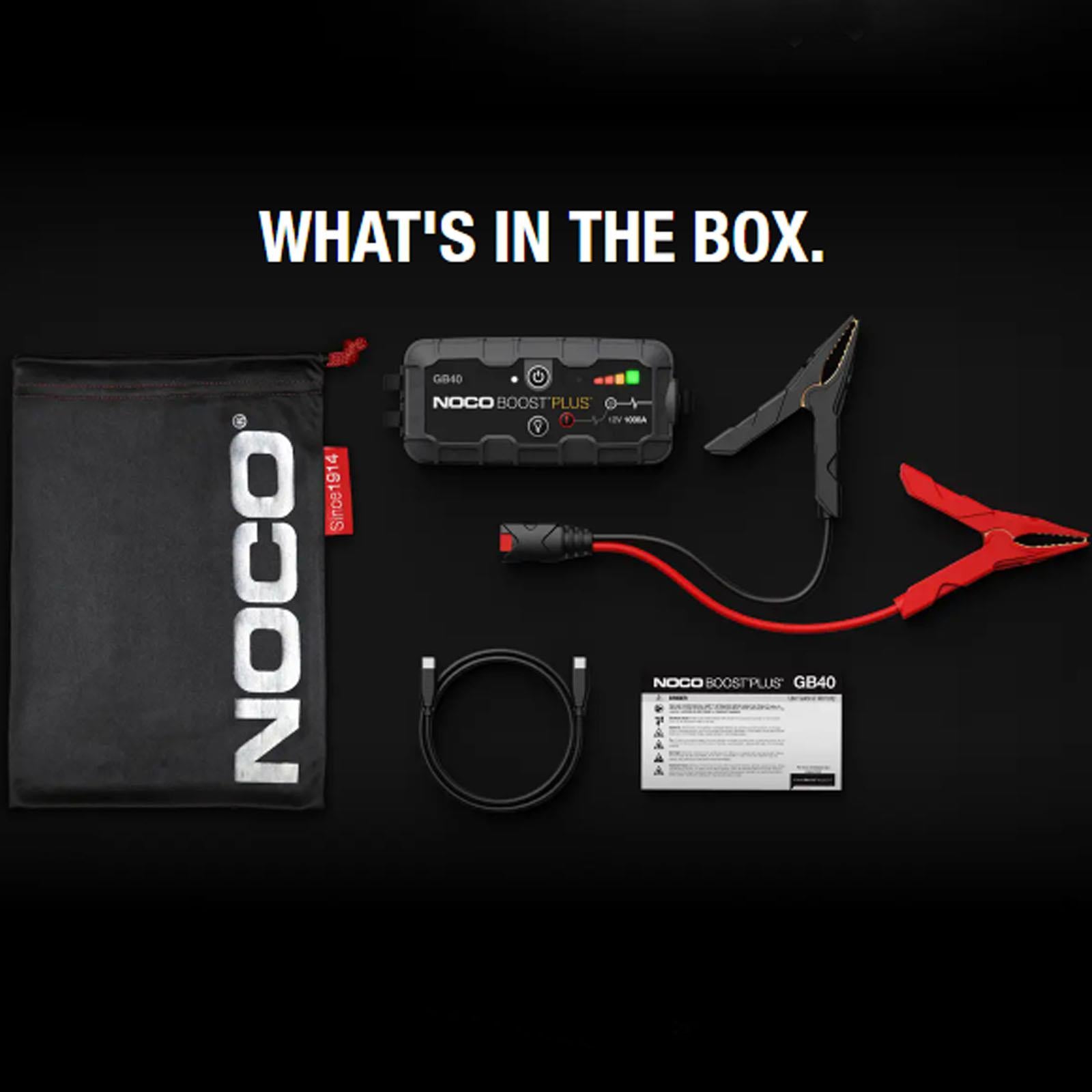 NOCO GB40 - 1000A UltraSafe Lithium Jump Starter Power Bank 12V