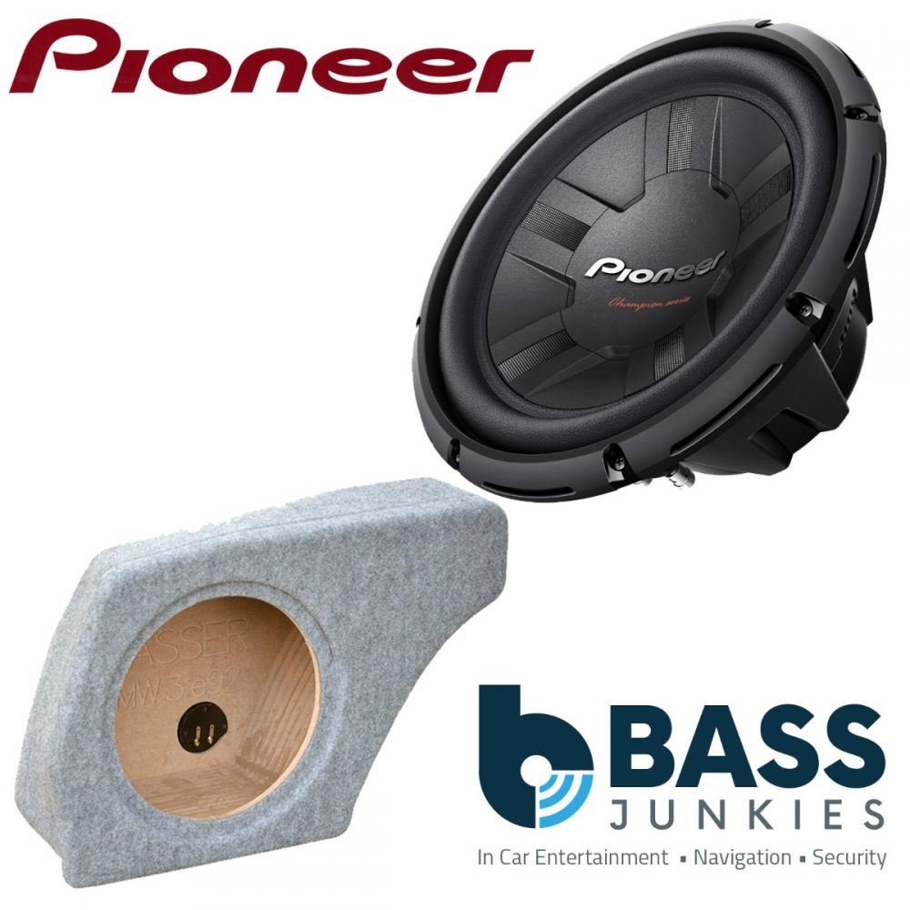 BMW 3 (E92 coupe) 2004-2013 Pioneer TS-W311S4 - 12" Inch 30cm 1400 Watts Car Subwoofer Custom Bass Box Kit