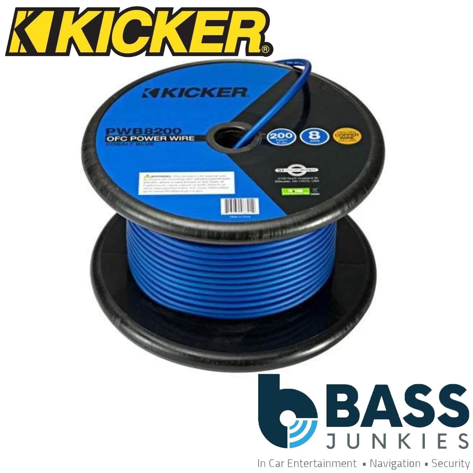 Kicker 46PWB8200 - 8 AWG OFC Blue Power Cable 200ft 60m Amplifier Wiring Wire