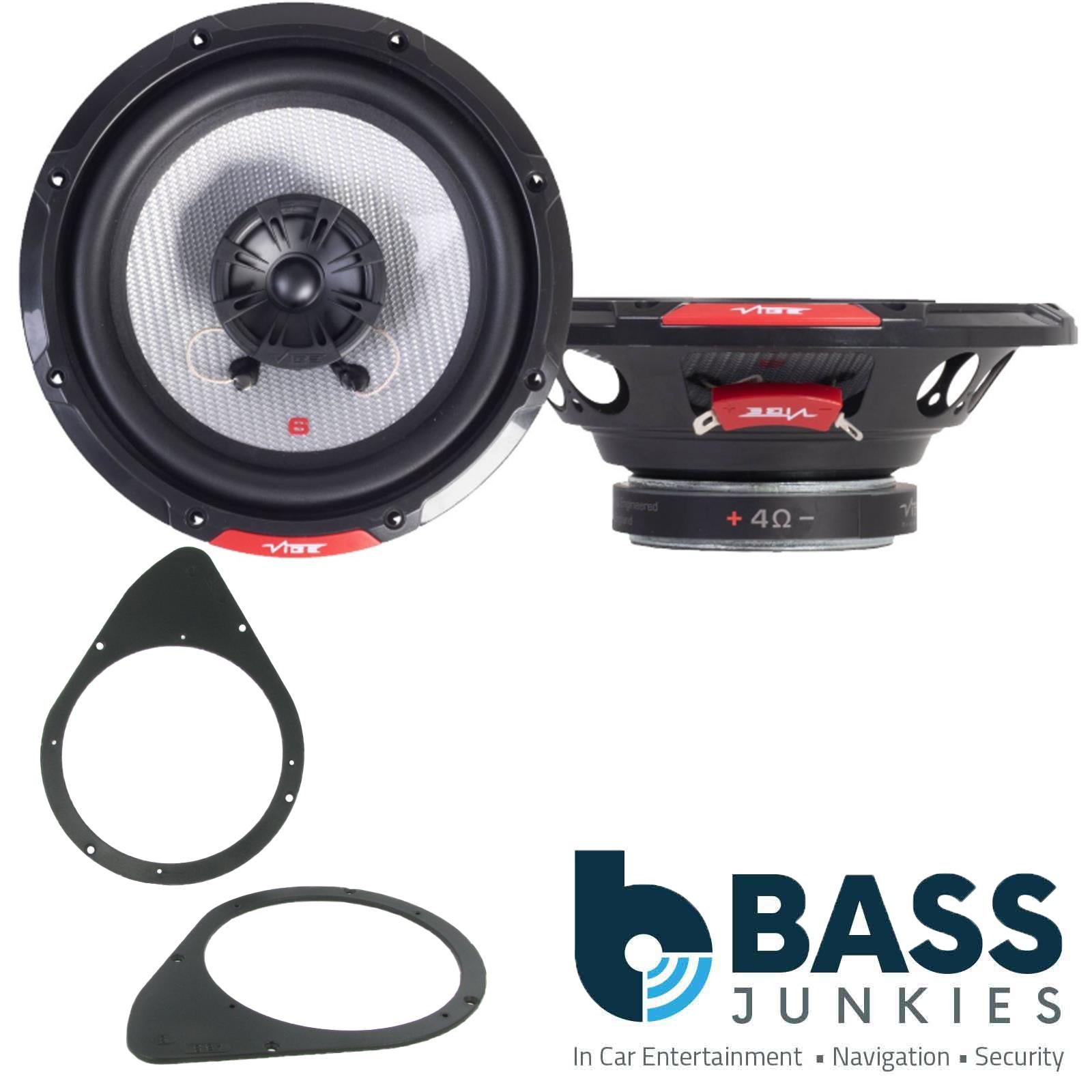 Vibe PULSE6-V3 360W Coaxial Speakers Supplied with Brackets to fit 6.5" Speakers to Fiat Stilo (Rear Side Shelf 165mm) [2001-2008]  | Lancia Delta (Rear Side Shelf 165mm) [2008-2014]
