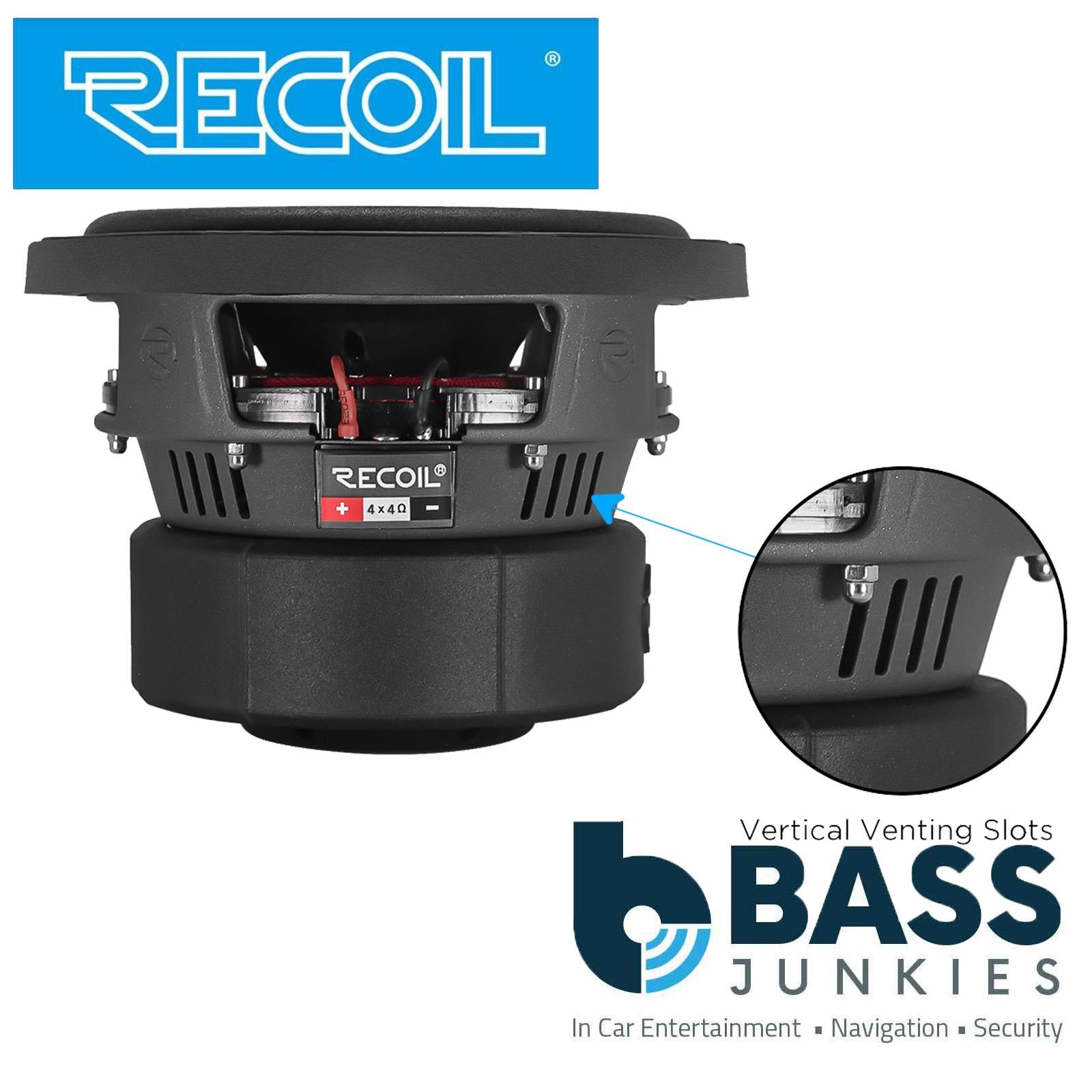 RECOIL PW65D4 - 400 Watts 6.5" 17cm Echo Pro Series Dual 4 Ohm Car Subwoofer