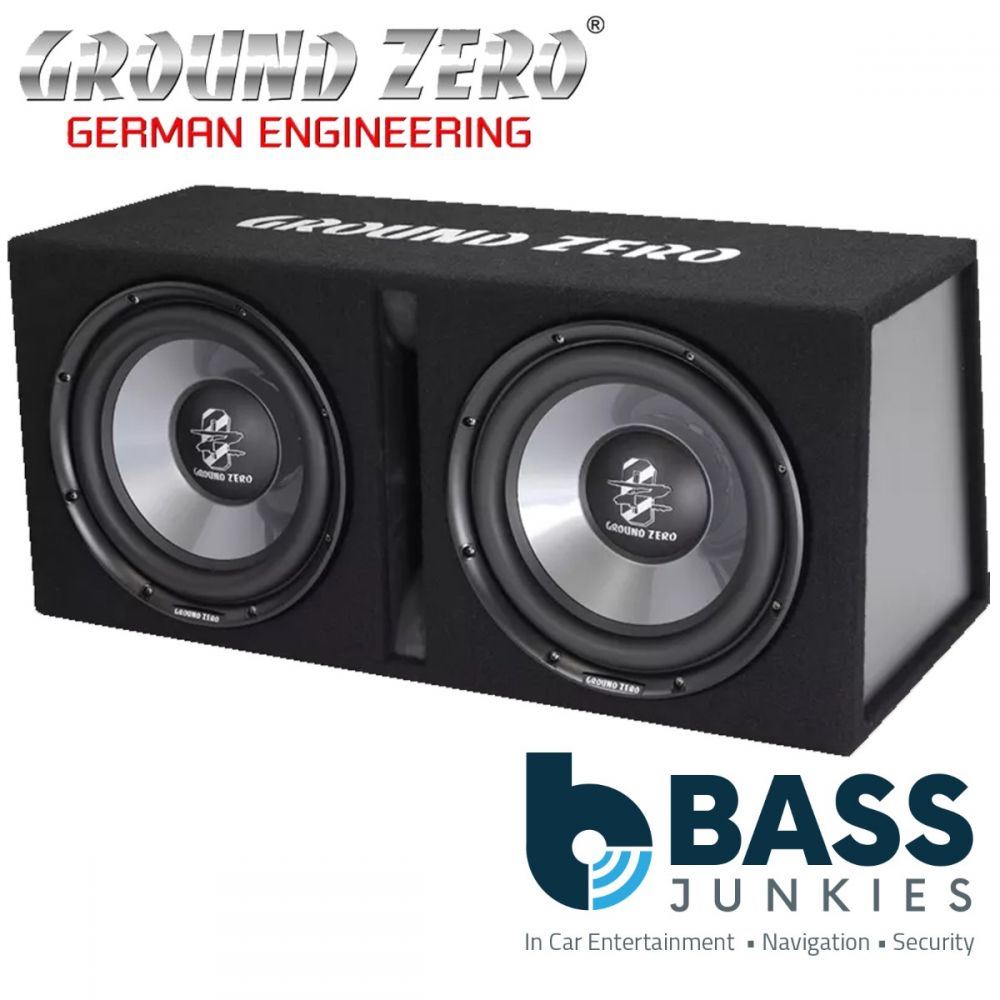 Ground Zero Iridium GZIB 2.300XBR 2x12″ Vented Car Subwoofer Twin Loaded Enclosure Box