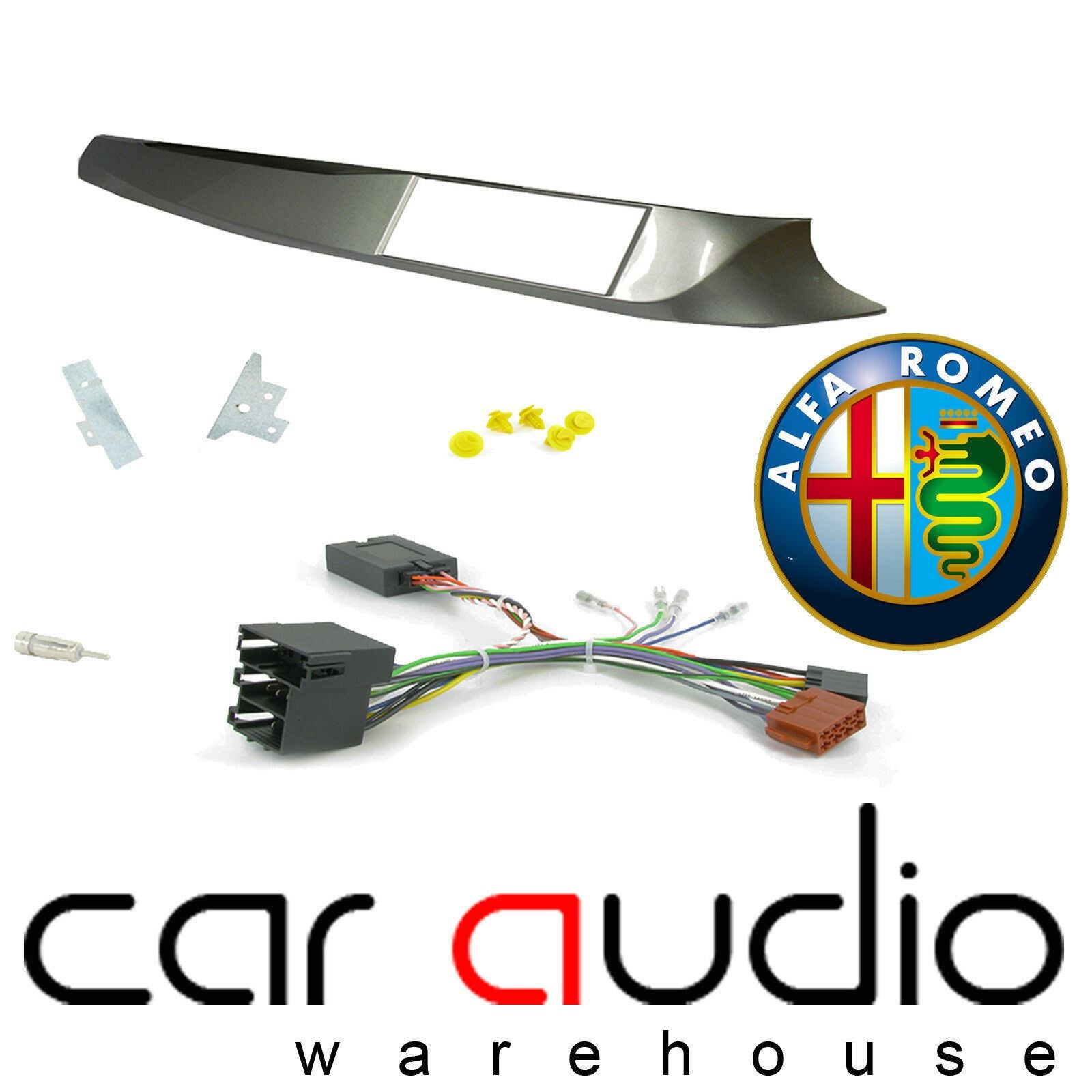 Connects2 CTKAR03 Alfa Romeo Giulietta 2010 On Car Stereo Silver Fascia Steering Wheel Kit