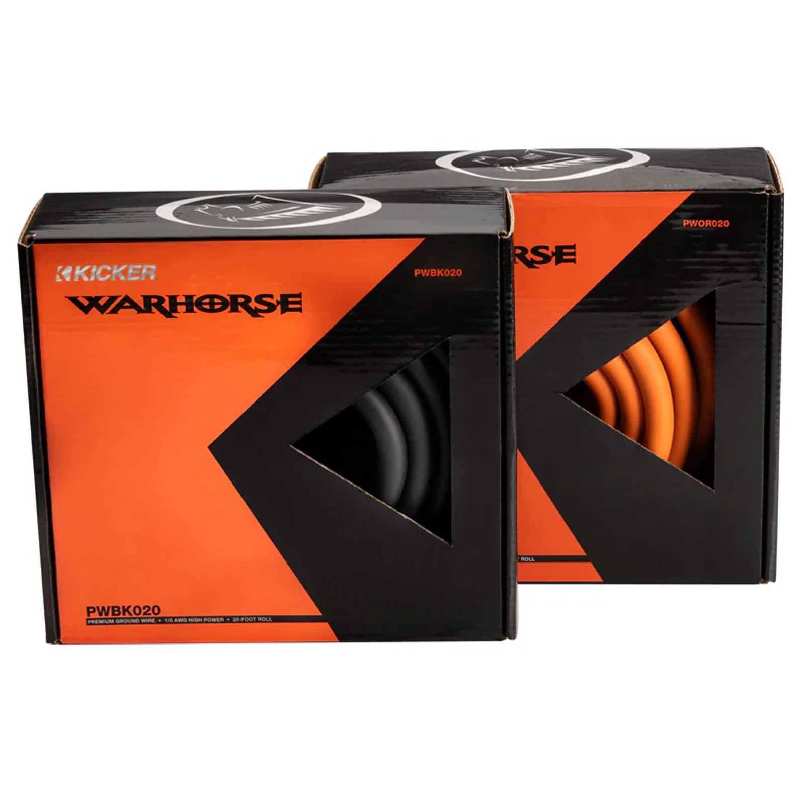 Kicker 50PWOR020 - 1/0 AWG OFC Power Wire Orange 20ft Car Audio Cable