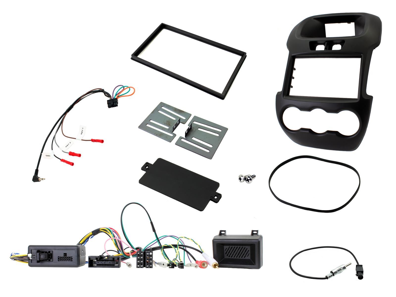 Connects2 CTKFD37 Ford Ranger 2012 Car Stereo Double Din Fascia Panel & Steering Wheel Kit