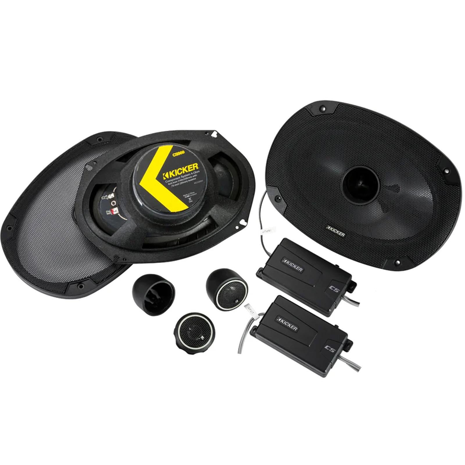 Kicker 46CSS694 CS-Series CSS69 6x9-Inch (160x230mm) Component System with .75-inch tweeters, 4-Ohm (Pair)