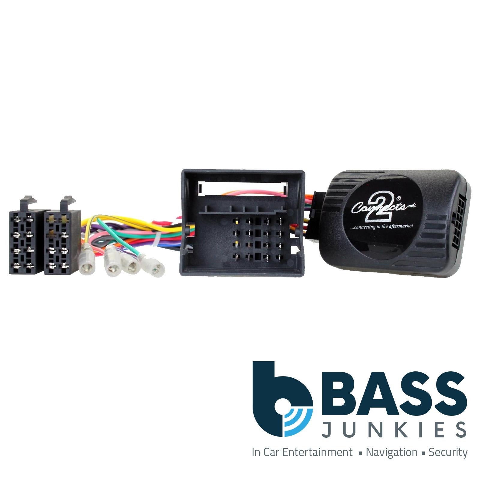 Double Din Stereo Fitting Kit + Steering Wheel Stalk Controls to fit Mercedes CLK 2004-09