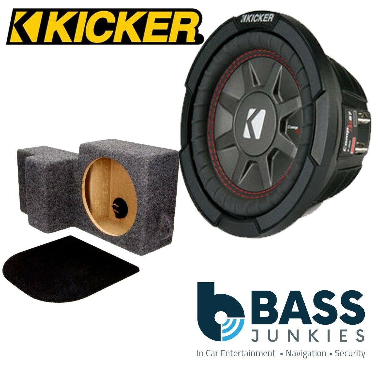 BMW X5 (E53) 1999-2006 Kicker CWRT102 - CompRT 10" 25cm 800 Watts Car Subwoofer Custom Bass Box Kit