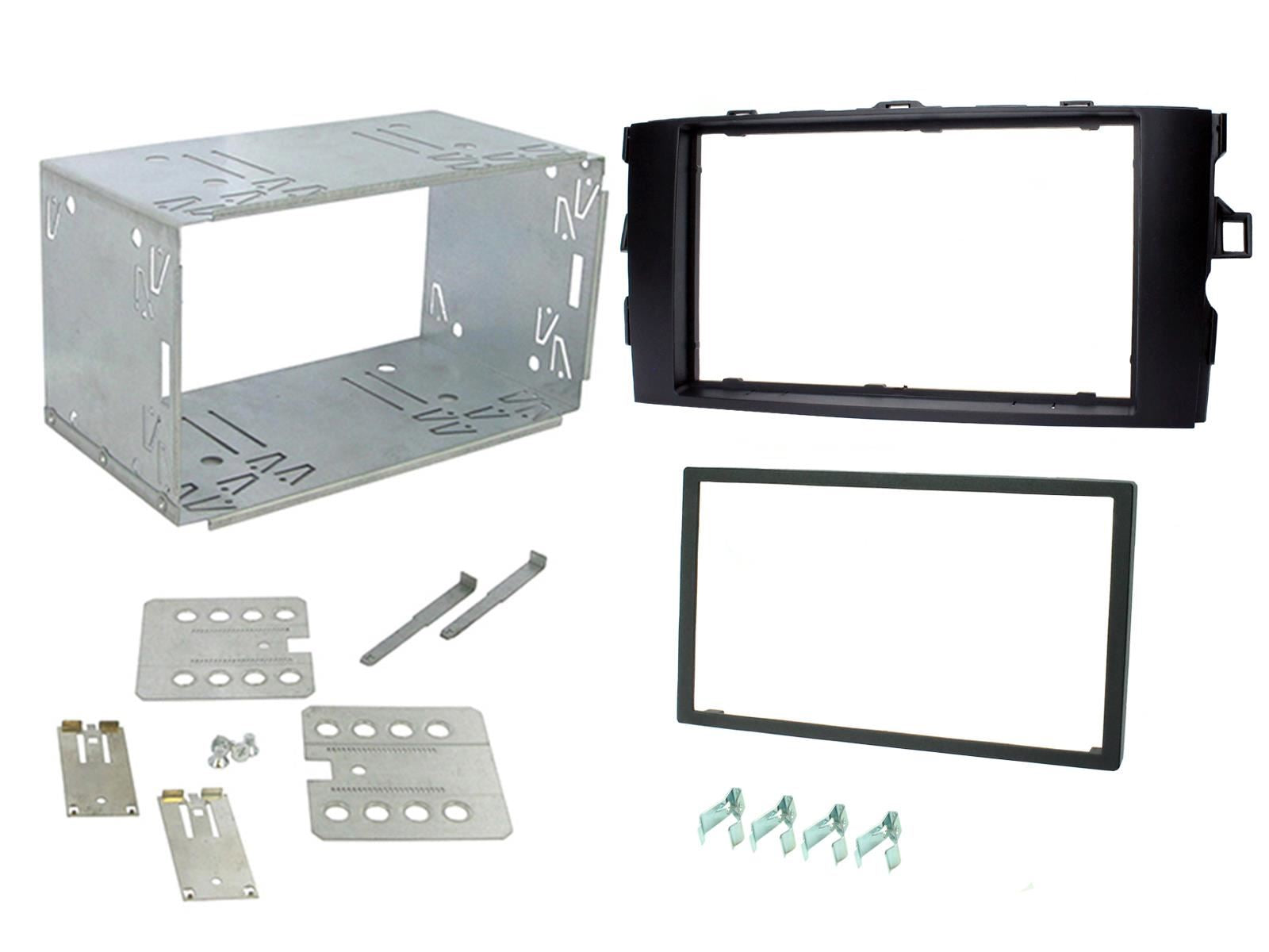 SONY 6.2" Screen Blutooth Double Din Stereo Fitting Kit + Steering Wheel Stalk Controls to fit Toyota Auris 2007-12