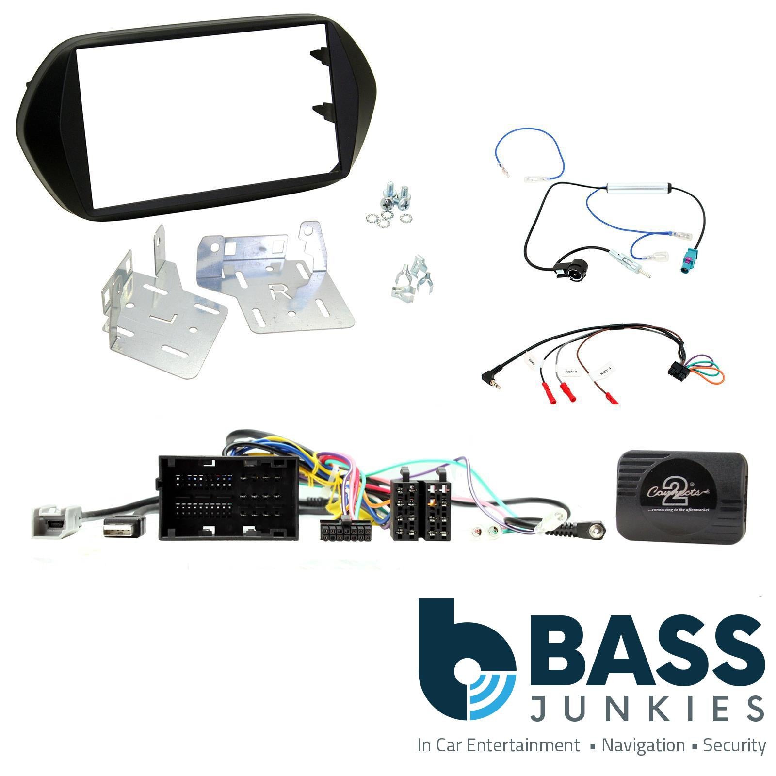 Connects2 CTKFT17 - Fiat Tipo 2015 Onwards Car Stereo Double Din Fascia Fitting Kit