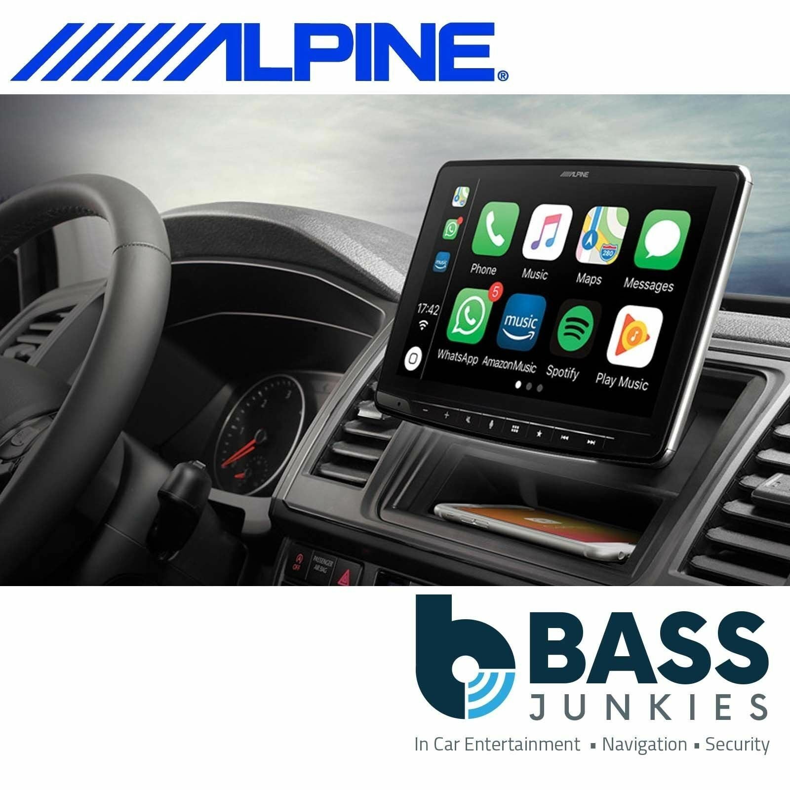 Alpine INE-F904D - Halo 9" DAB Bluetooth Sat Nav CarPlay Android Mechless iPhone Stereo Screen