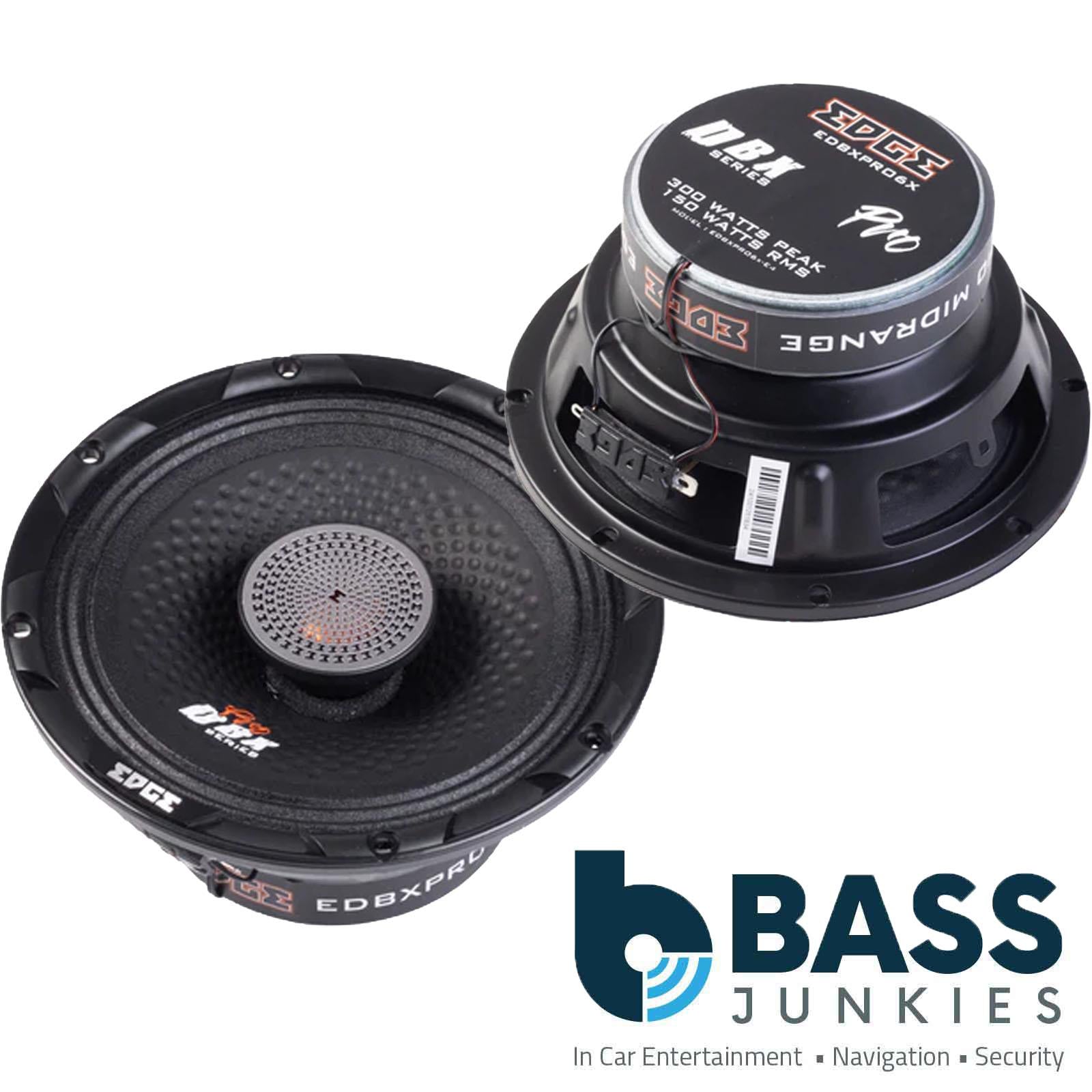 Edge EDBXPRO6X-E4 - 6" 600 Watts 2-Way Coaxial Front Rear Car Door Speakers