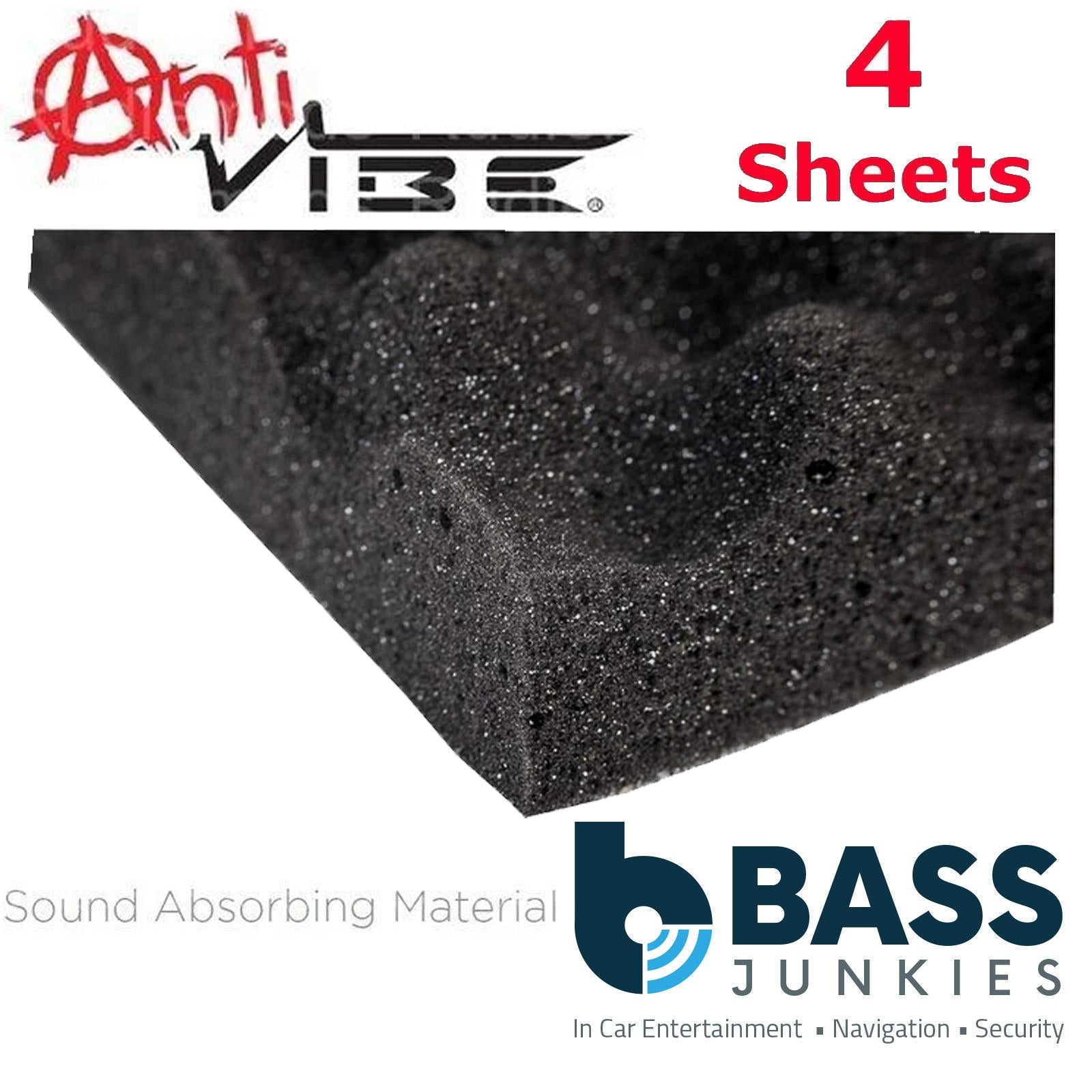 Vibe ANTIVIBESD-V6BP - 20 mm Thick 500mm x 600mm 4 Sheets Sound Deadening Acoustic Absorber Foam Material