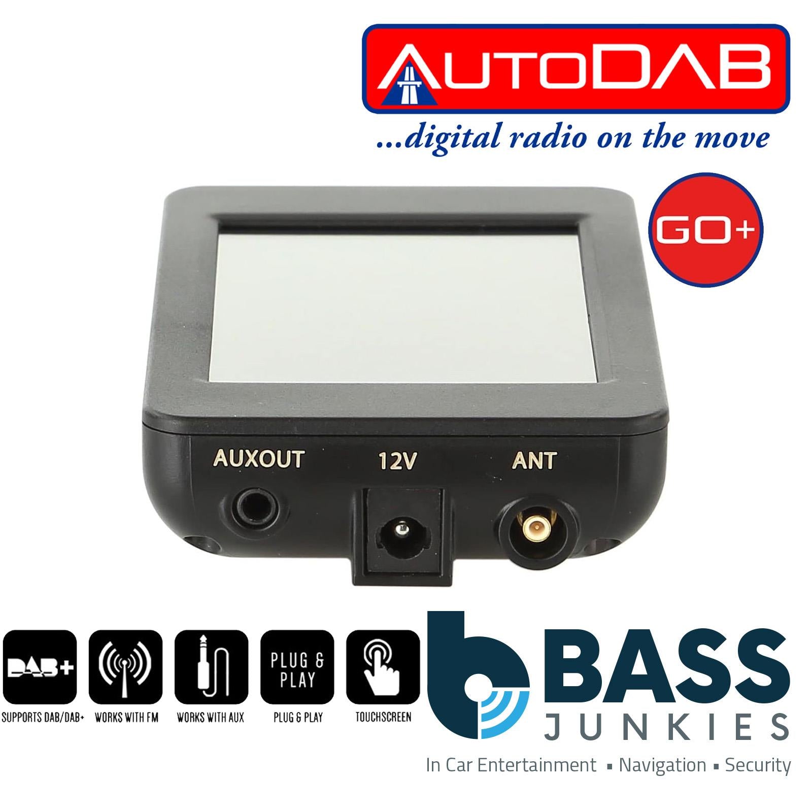 AutoDAB GO-PLUS - Plug and Play 3.5" Touchscreen Car Radio DAB/DAB+ Add On
