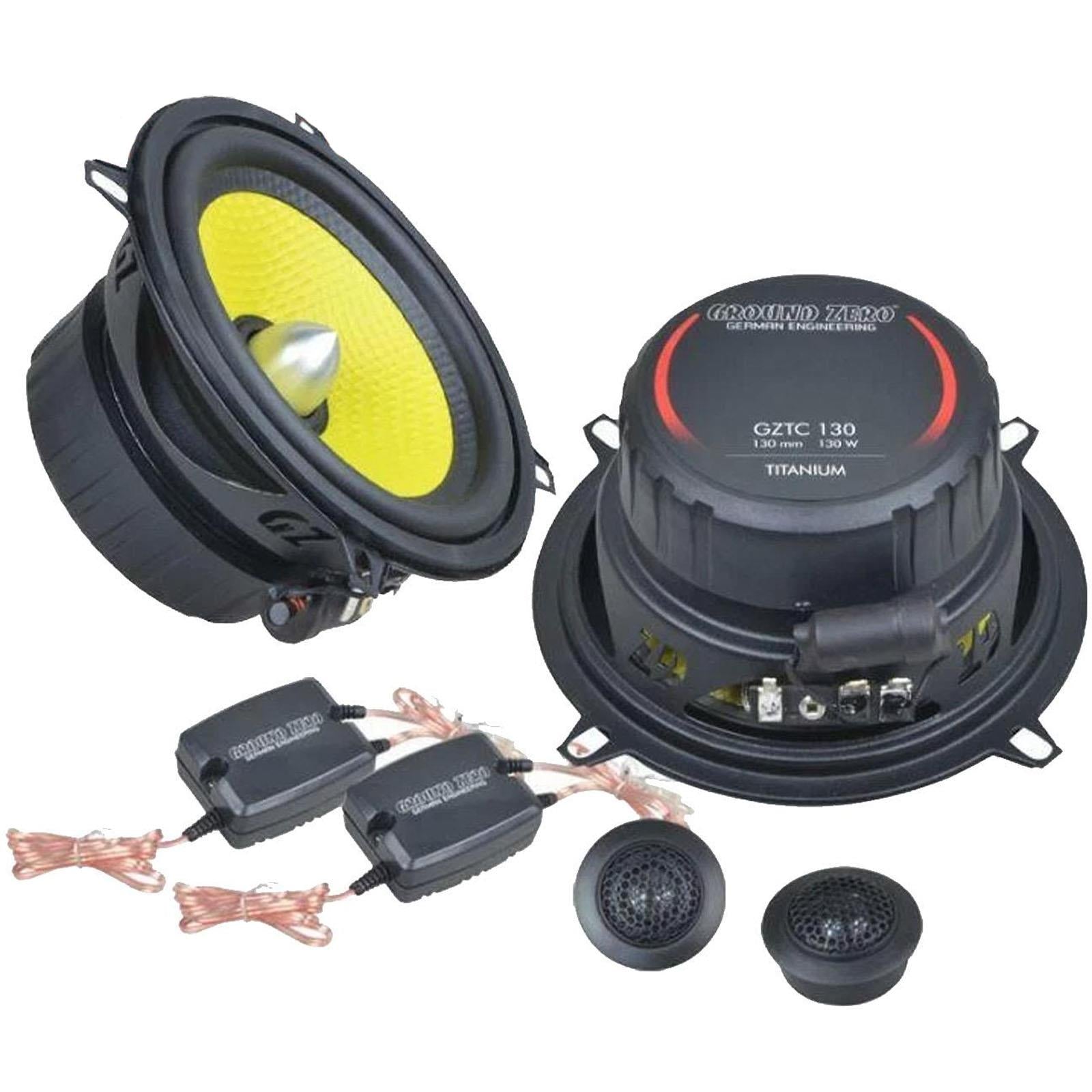 Ground Zero GZTC-130.2X - 13cm 260 Watts 2-Way Car Component Kit Car Speakers