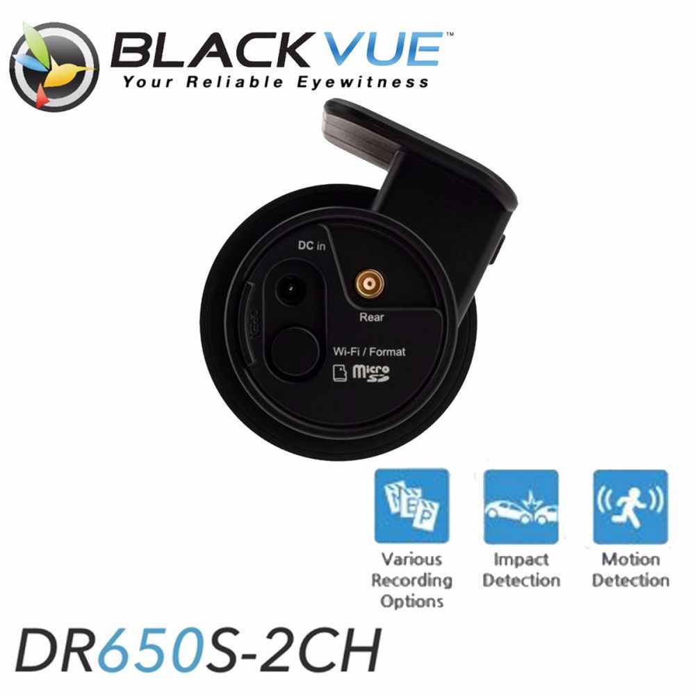 BLACKVUE DR650S 2CH - 64GB - 1080p Full HD @ 30 Frames Per Second (FPS) Front and Rear Car Dash Cam