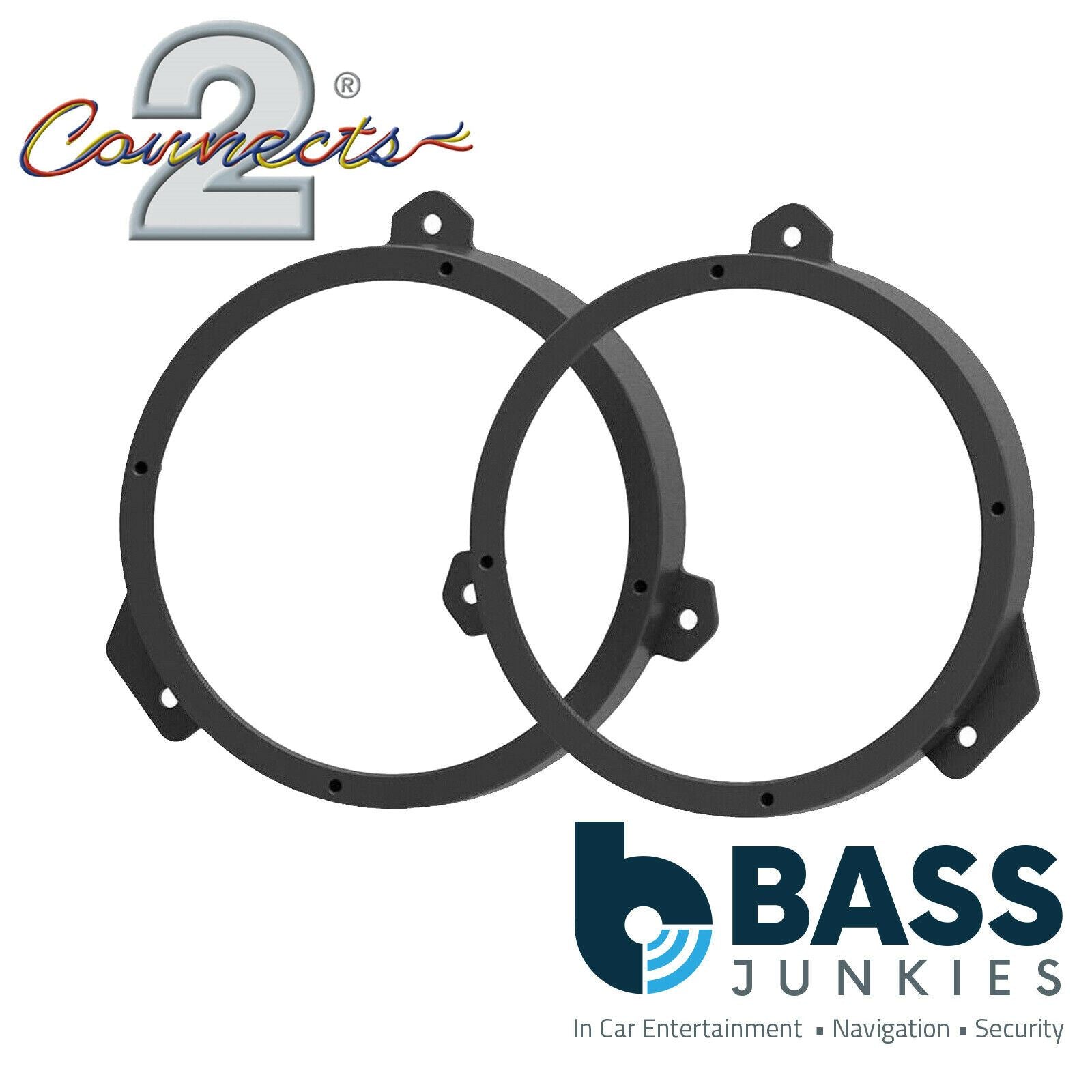 Connects2 CT25SU01 - Subaru Legacy Outback Forester Impreza 165mm 6.5" Front Door Speaker Adapter Bracket