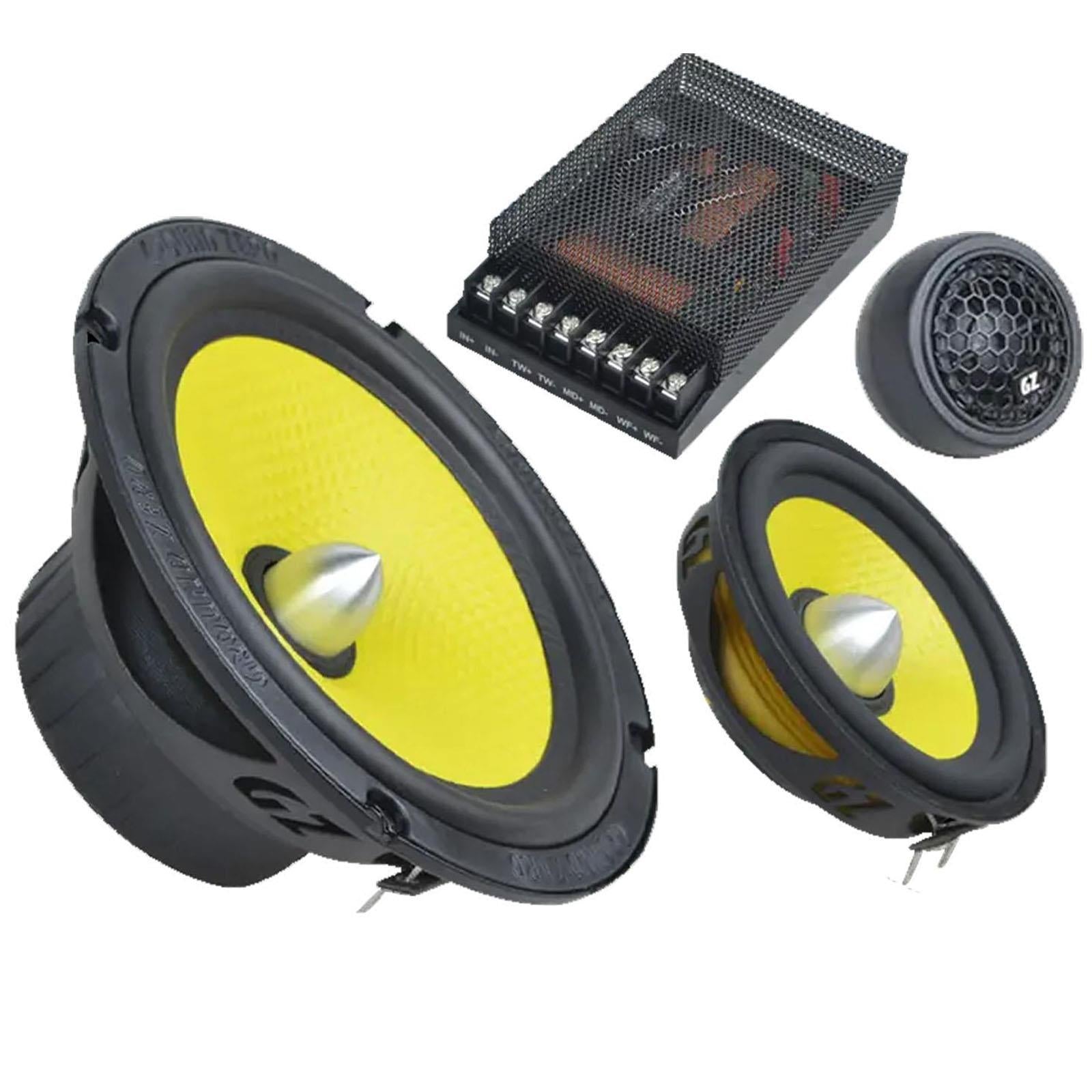 Ground Zero GZTC 165.3X-II - 360 Watts 6.5″ 3-way Component Kit Car Speakers