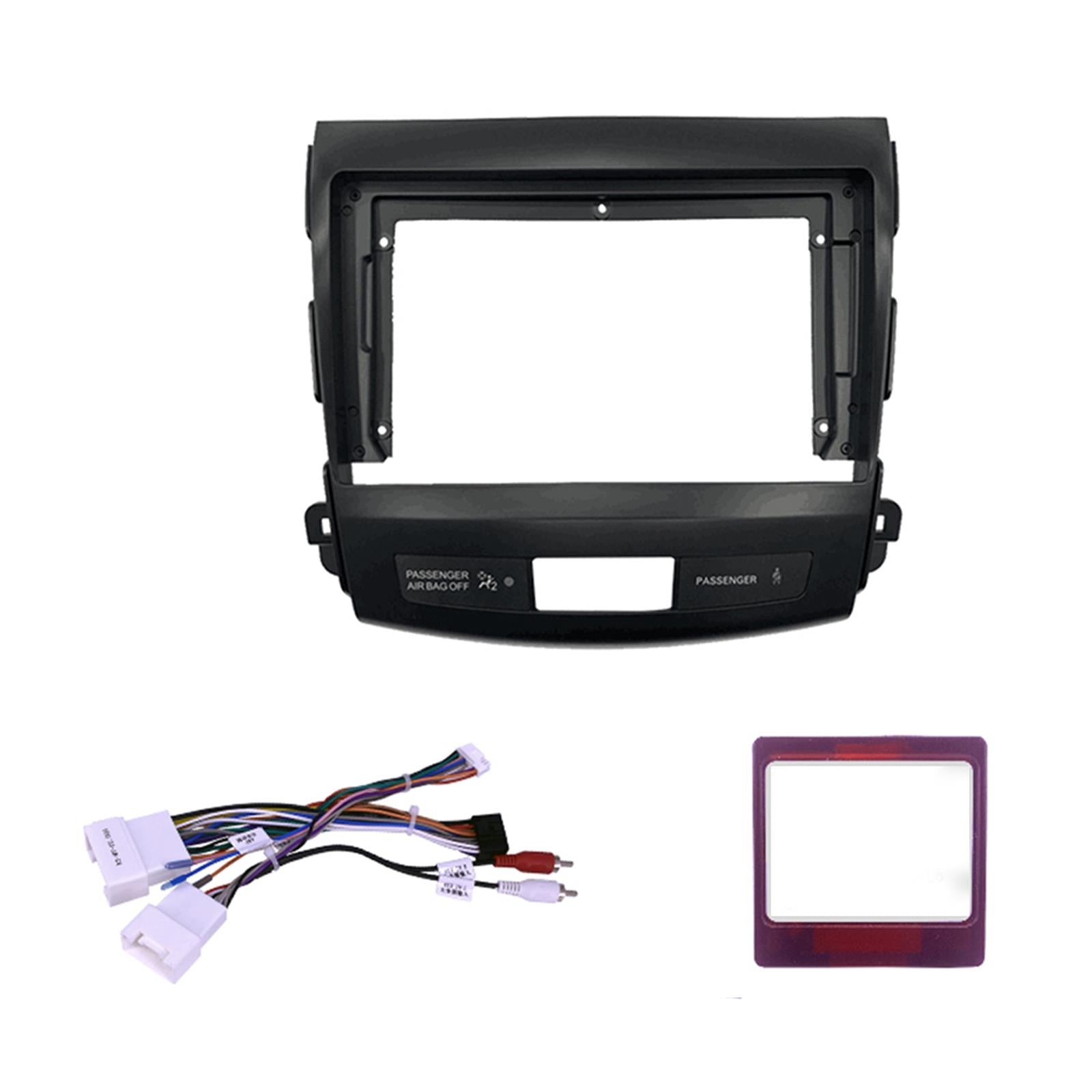 For Mitsubishi ASX Black 2013-18 Fascia Panel Interface for 9" Android Car Radio