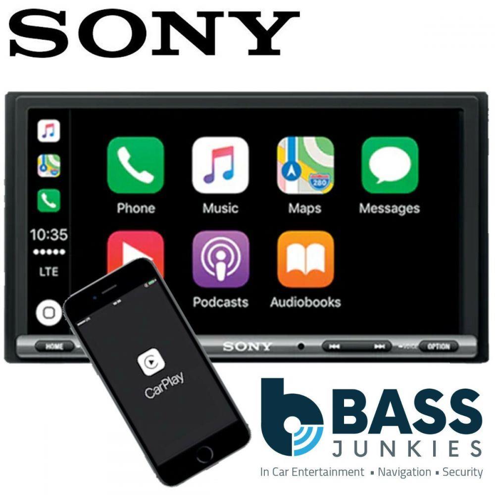 SONY DAB+ Apple | Android Double Din Stereo Fitting Kit + Steering Wheel Stalk Controls to fit Saab 9-3 2006-12