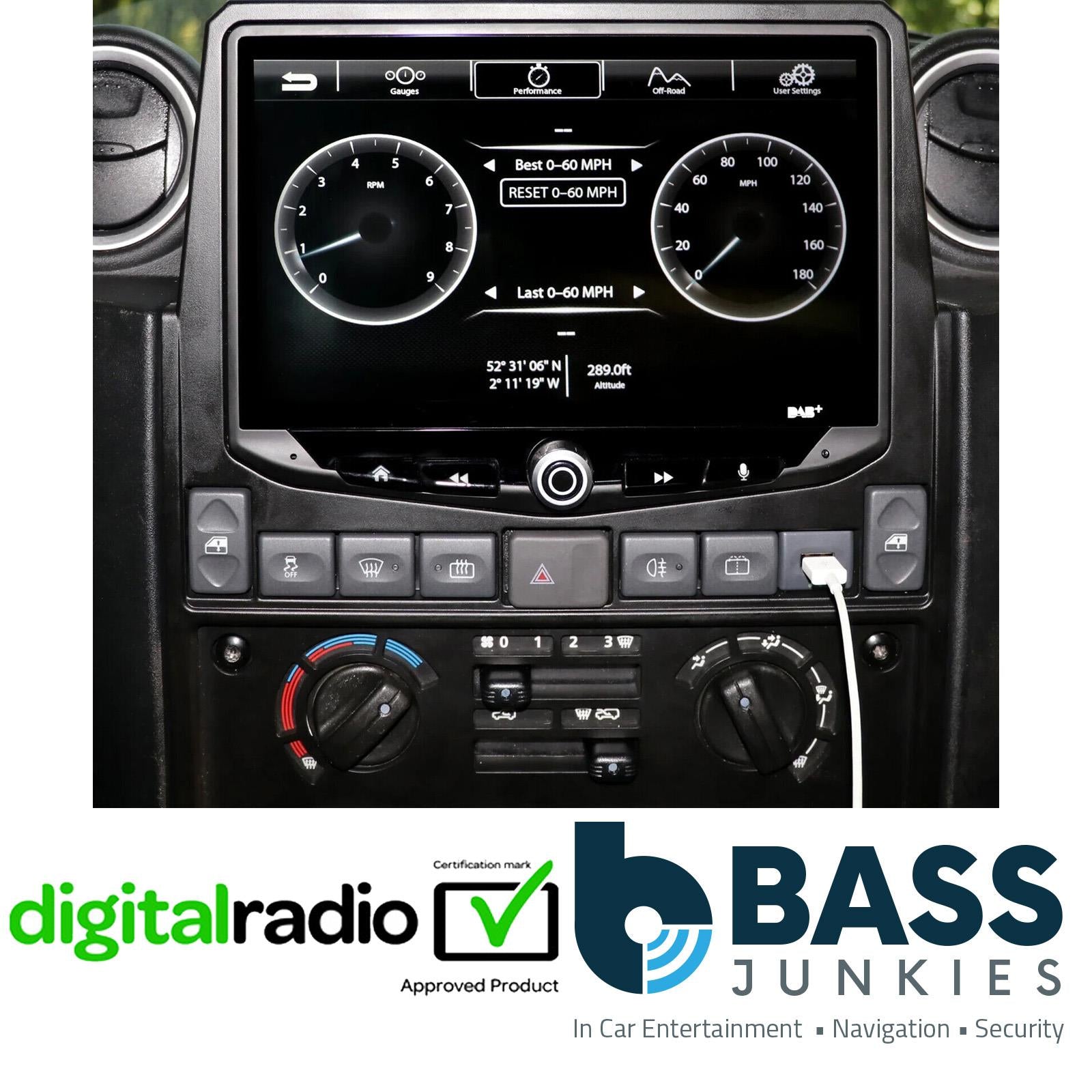 Stinger UN1810E-LR1 - Land Rover Defender 2007- 2016 10″ CarPlay Android DAB HDMI Car AV Screen