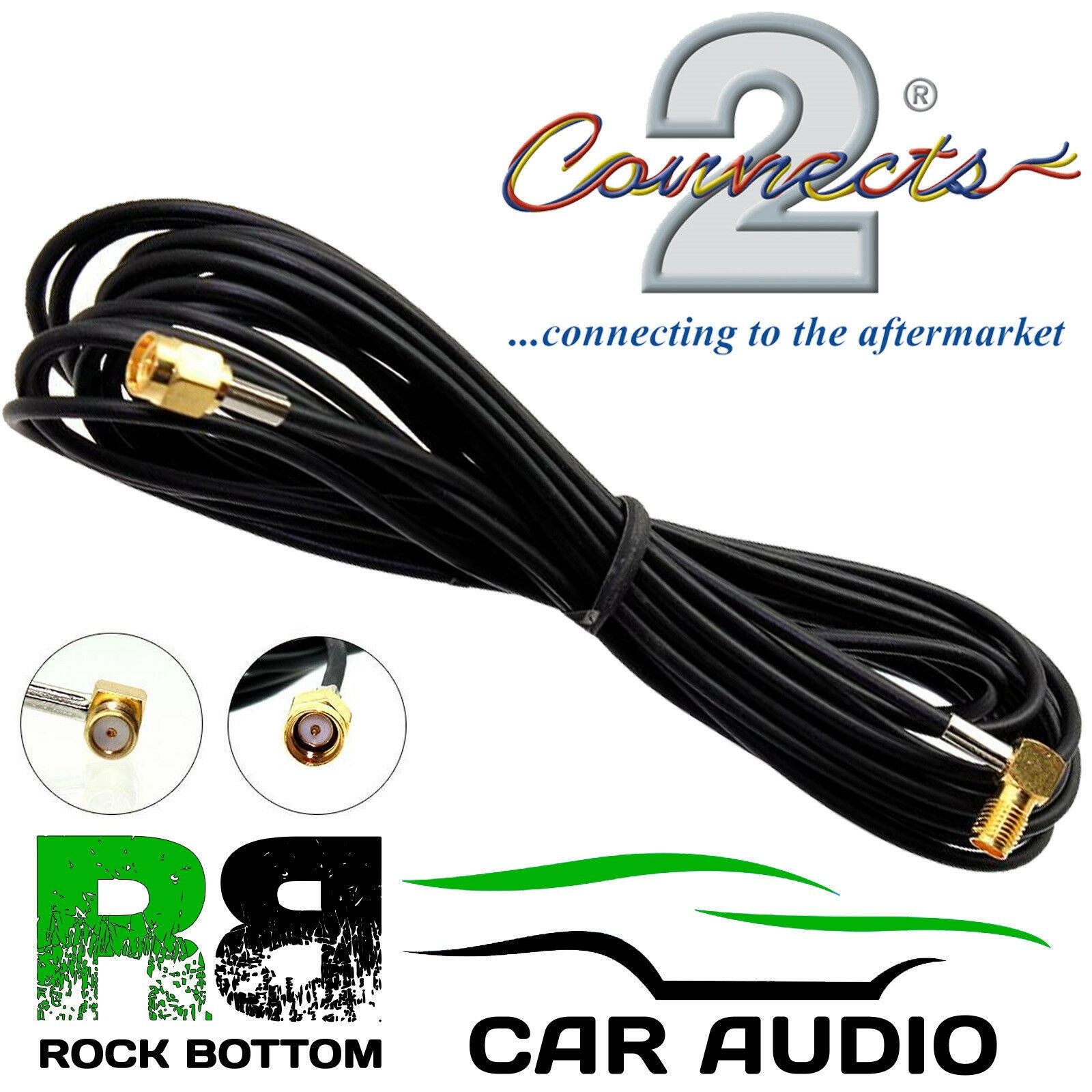 Connects2 CT27AA104 5M DAB Extension SMA Male To SMA Female Car Stereo Antenna Adapter