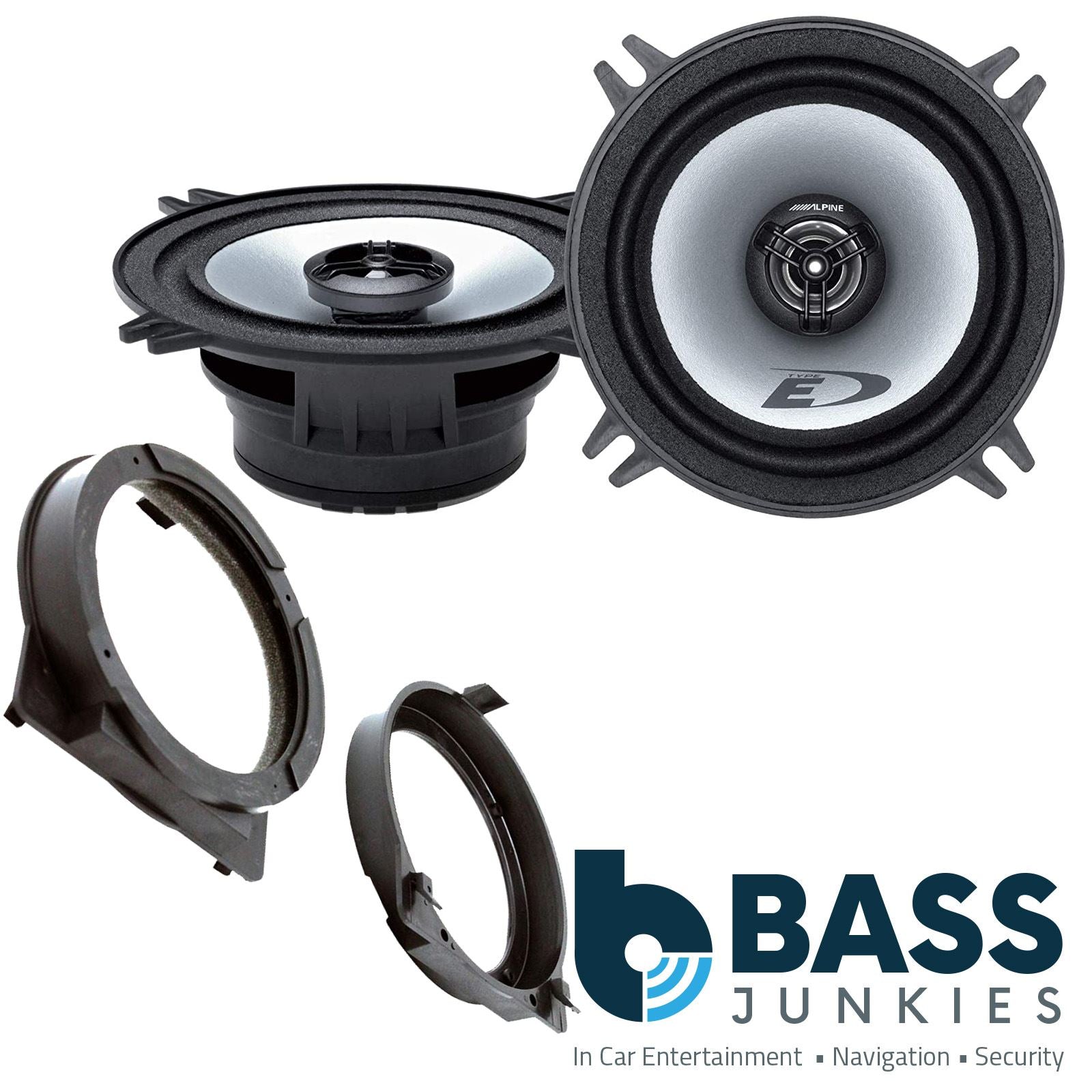 Alpine SXE-1325S 2-Way 130mm/13cm/5.25" Coaxial Speakers (Per Pair 400 Watts) Fits Honda Jazz <-2008