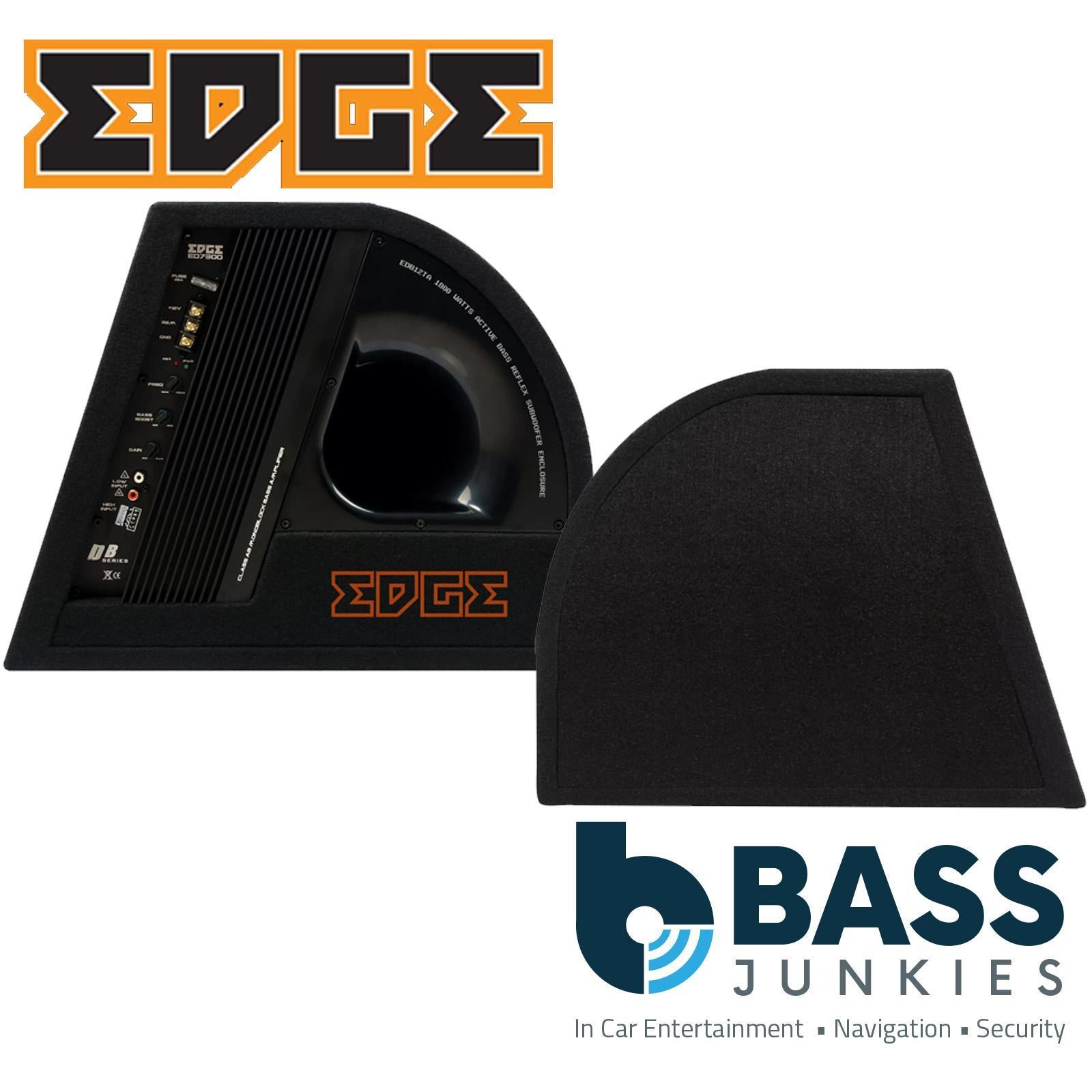 EDGE EDB12A-E0 - DB Series Single 12" inch 900 Watts Active Car Subwoofer Bass Enclosure