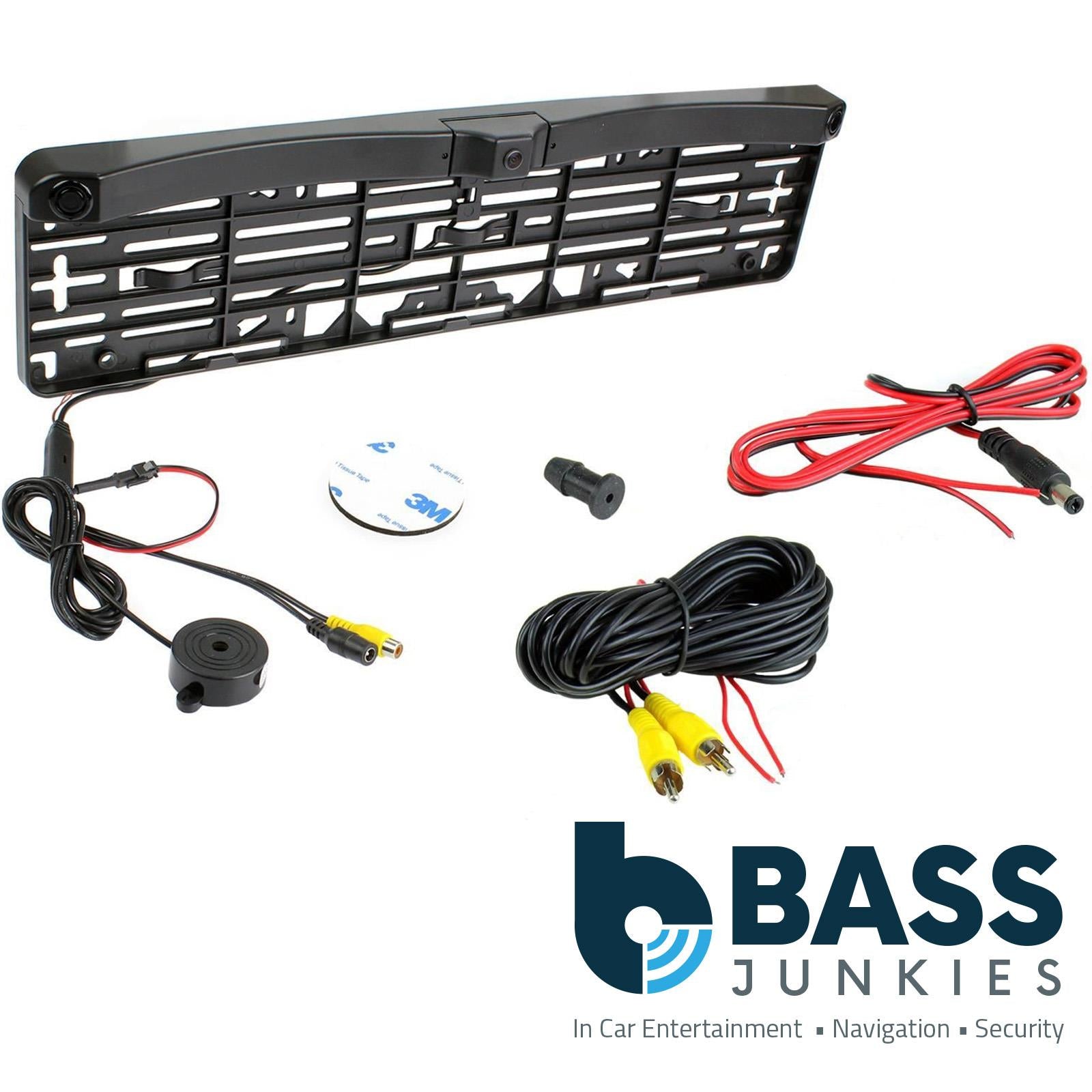 Universal Car Number Plate Holder with Reversing Camera & 2 Rear Parking Sensors