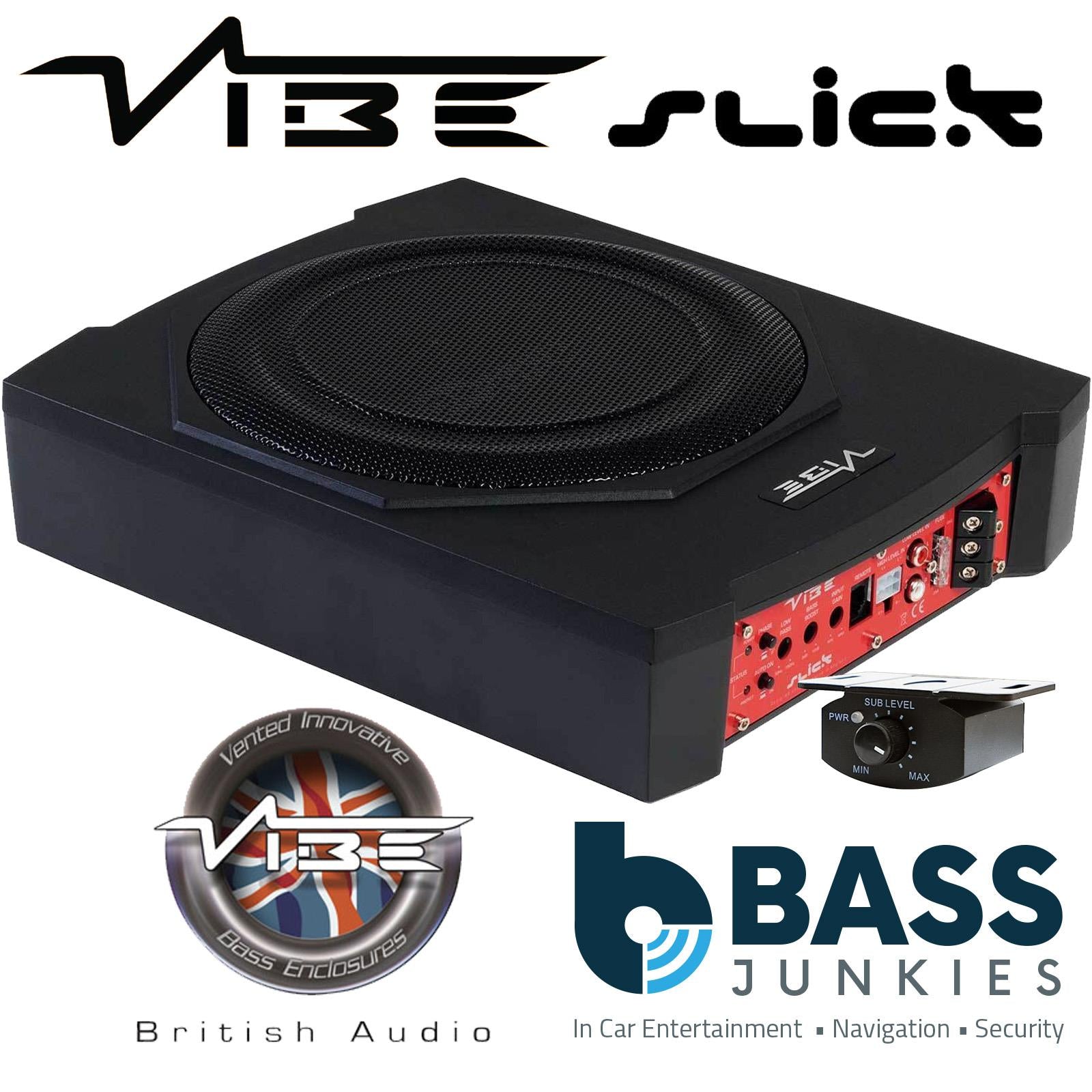 Vibe SLICKC10A-V0 540 Watts Active 10" Underseat Car Sub & Bass Controller