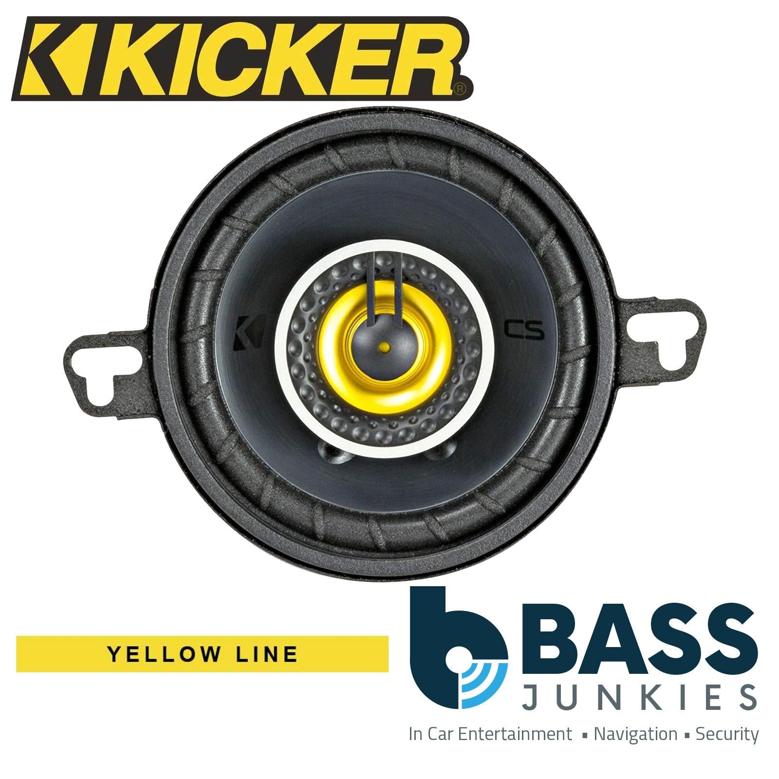 Kicker CS Series 46CSC35 - 3.5" 180 Watts Coaxial 2-Way Car Top Dash Dashboard Speakers (Pair)