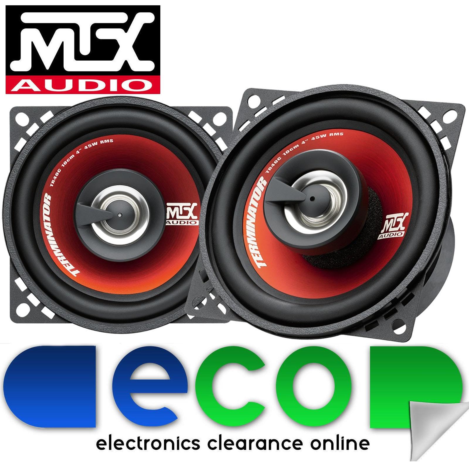 MTX TR40C 2-Way 4" 620W Coaixal Speakers With Brackets for Renault Twingo 93-00