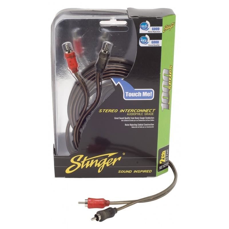 Stinger SI1212 - 1000 Series 3.66 Metre 12Ft  2 Channel Car Stereo Amp RCA Phono