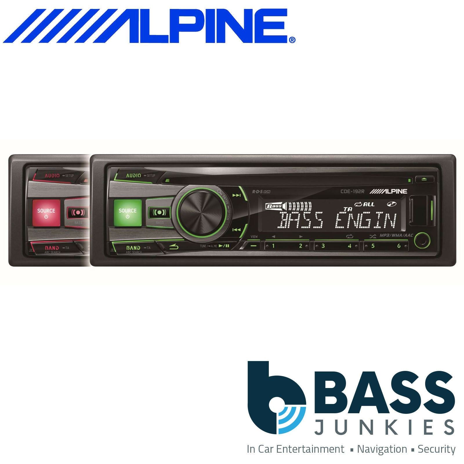 Alpine CDE-192R Single Din 50W x 4 CD MP3 USB AUX In iPhone Car Stereo Player