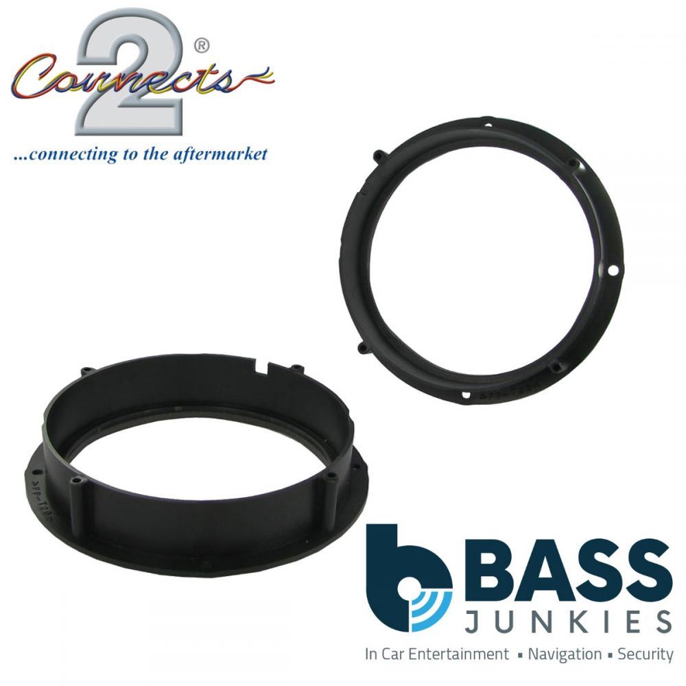Connects2 CT25ST04 - Seat Mii Arosa Ibiza Altea 165mm 6.5" Front or Rear Car Speaker Adapter Brackets