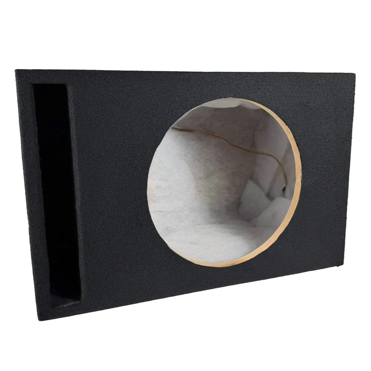 12" Ported MDF Sub Subwoofer Enclosure Black with 16AWG Cable