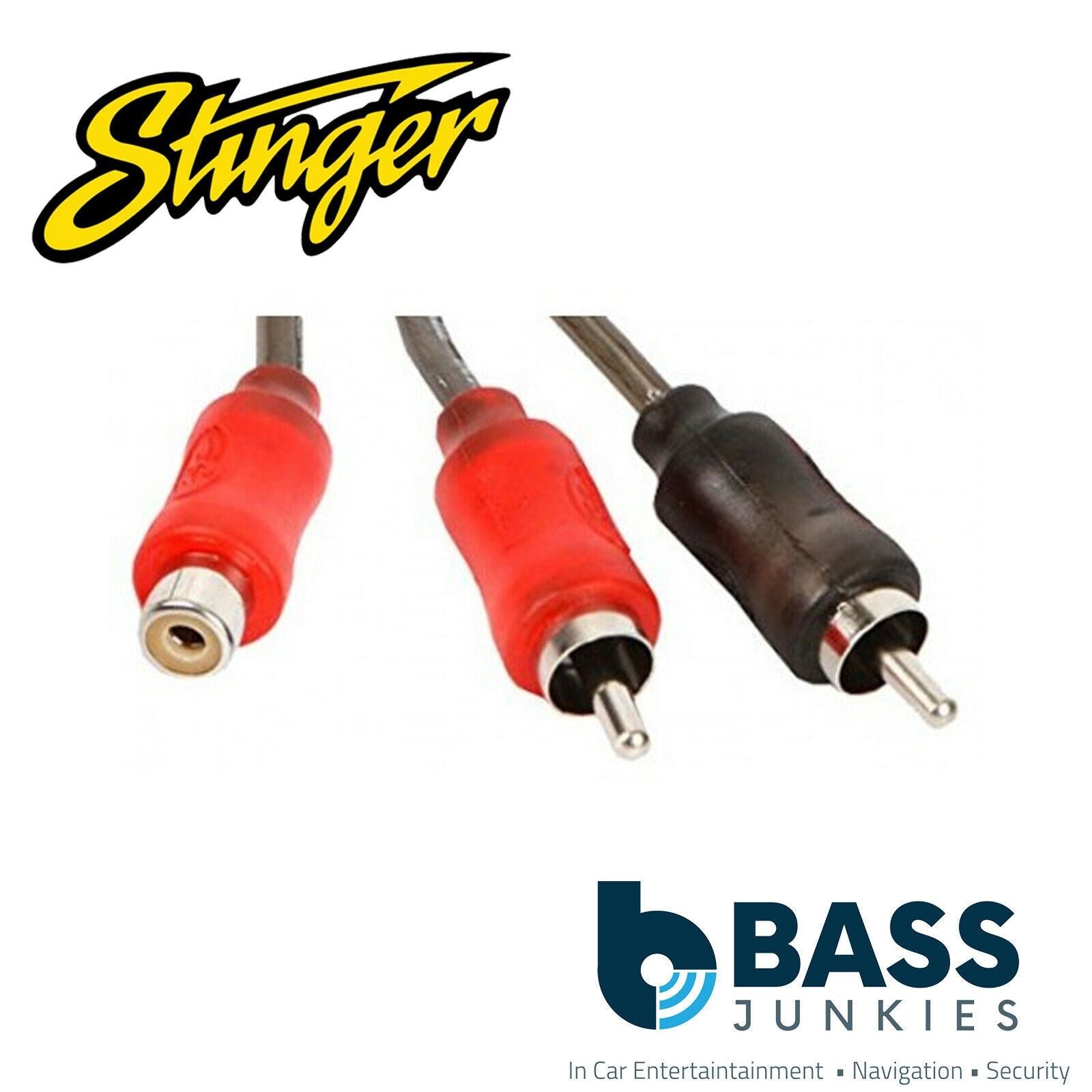 Stinger SI12YM - 1000 Series 2 Male 1 Female Car Stereo Y Adapter Interconnect